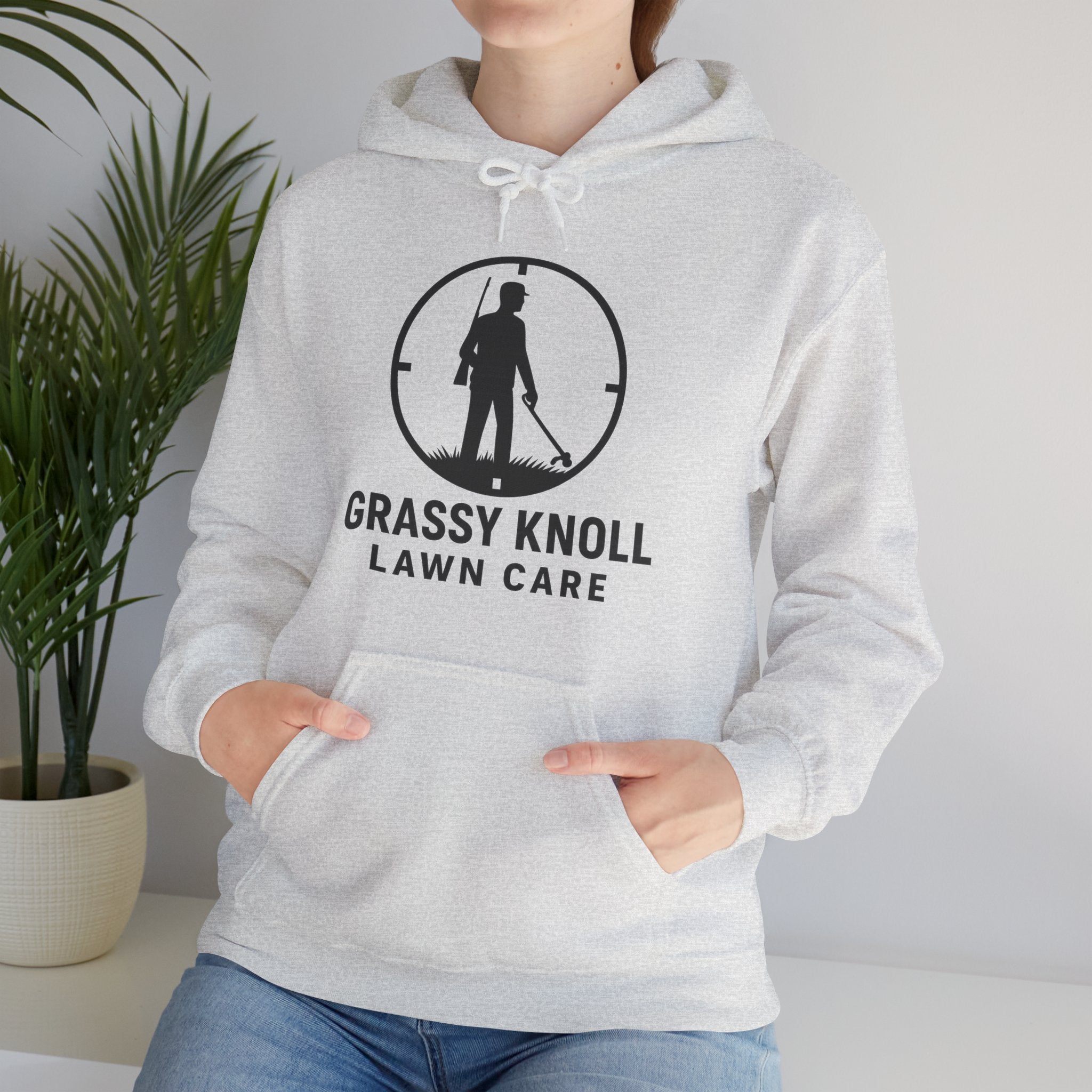 Grassy Knoll Lawn Care Hoodie – Logo Workwear Hooded Sweatshirt