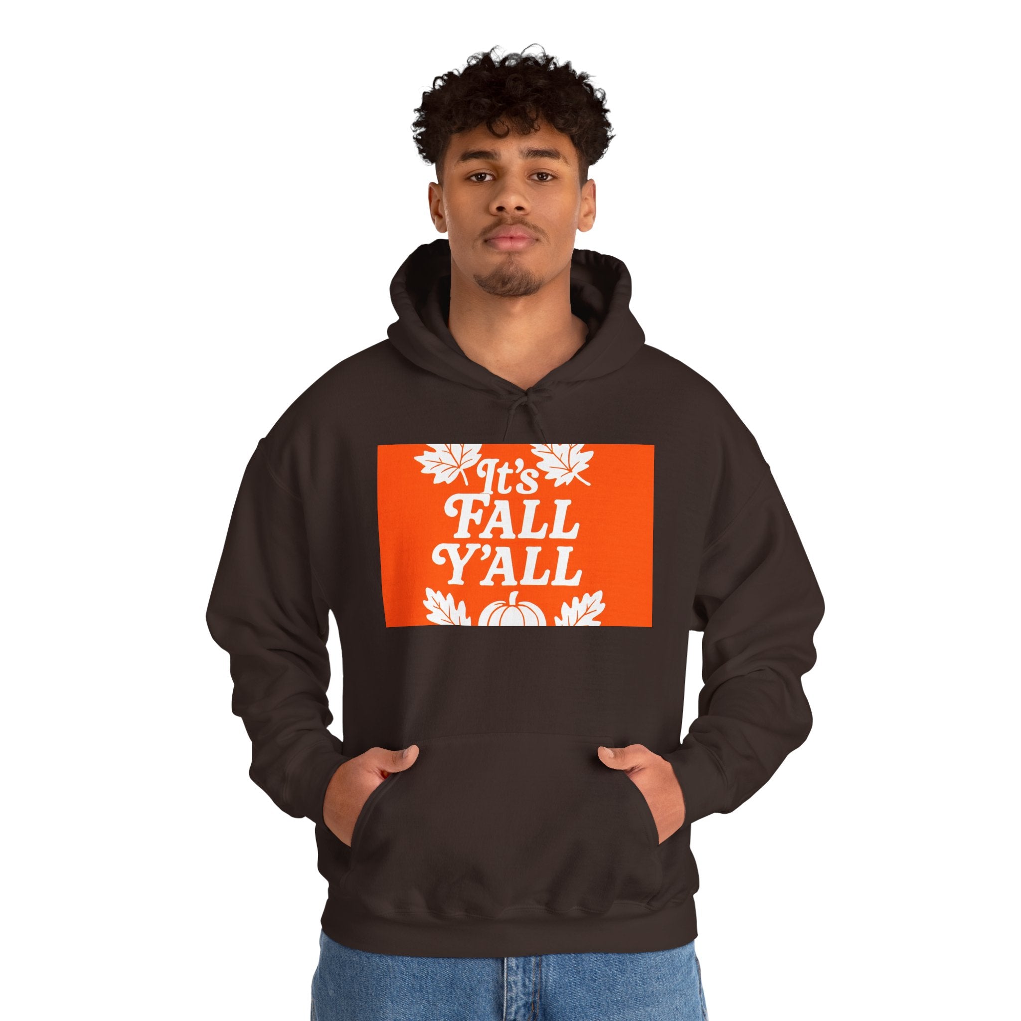 It's Fall Ya'll - Fall Vibes Hooded Sweatshirt – Perfect for Autumn Celebrations, Cozy Style, Unisex Sweater Wear, Seasonal Gift, Thanksgiving Apparel