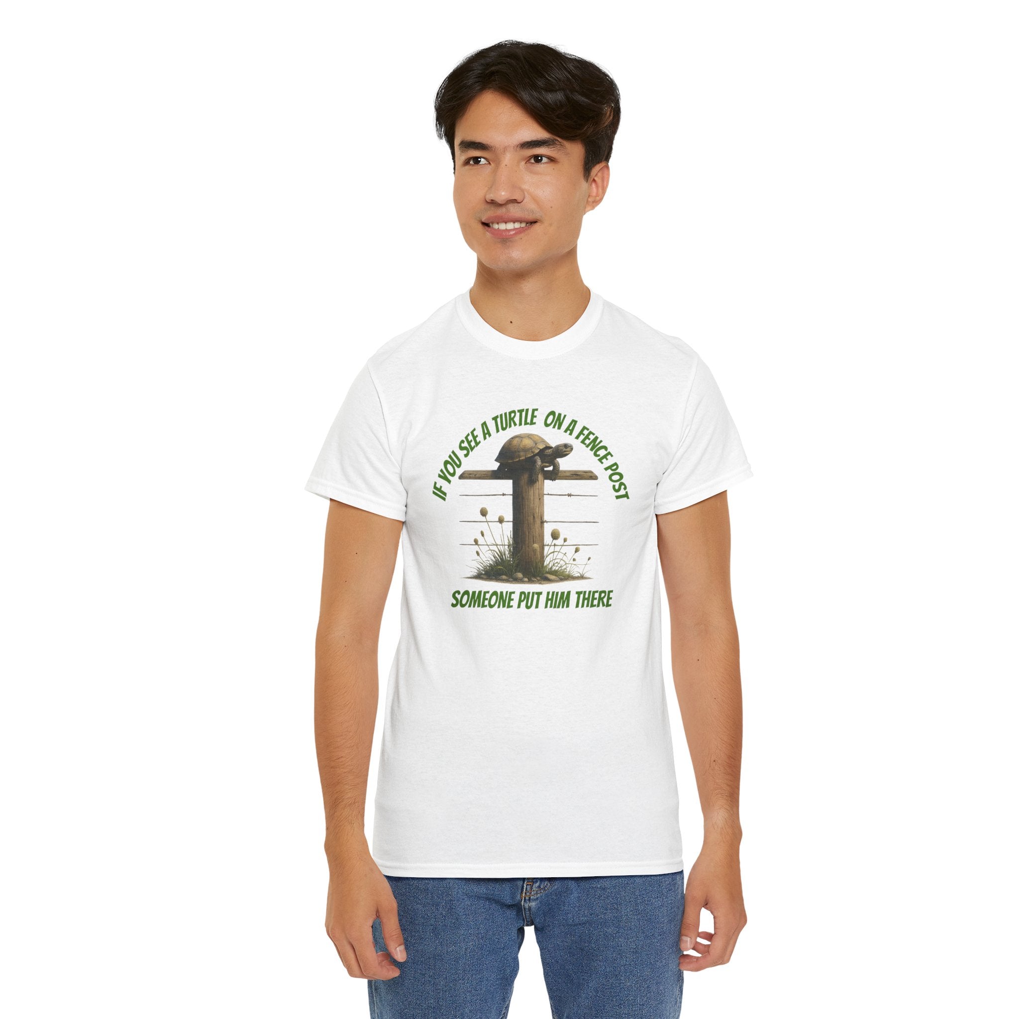 Whimsical Turtle Tee - Funny Animal T-Shirt, Gift for Nature Lovers, Deep Thoughts, Unique Casual Wear