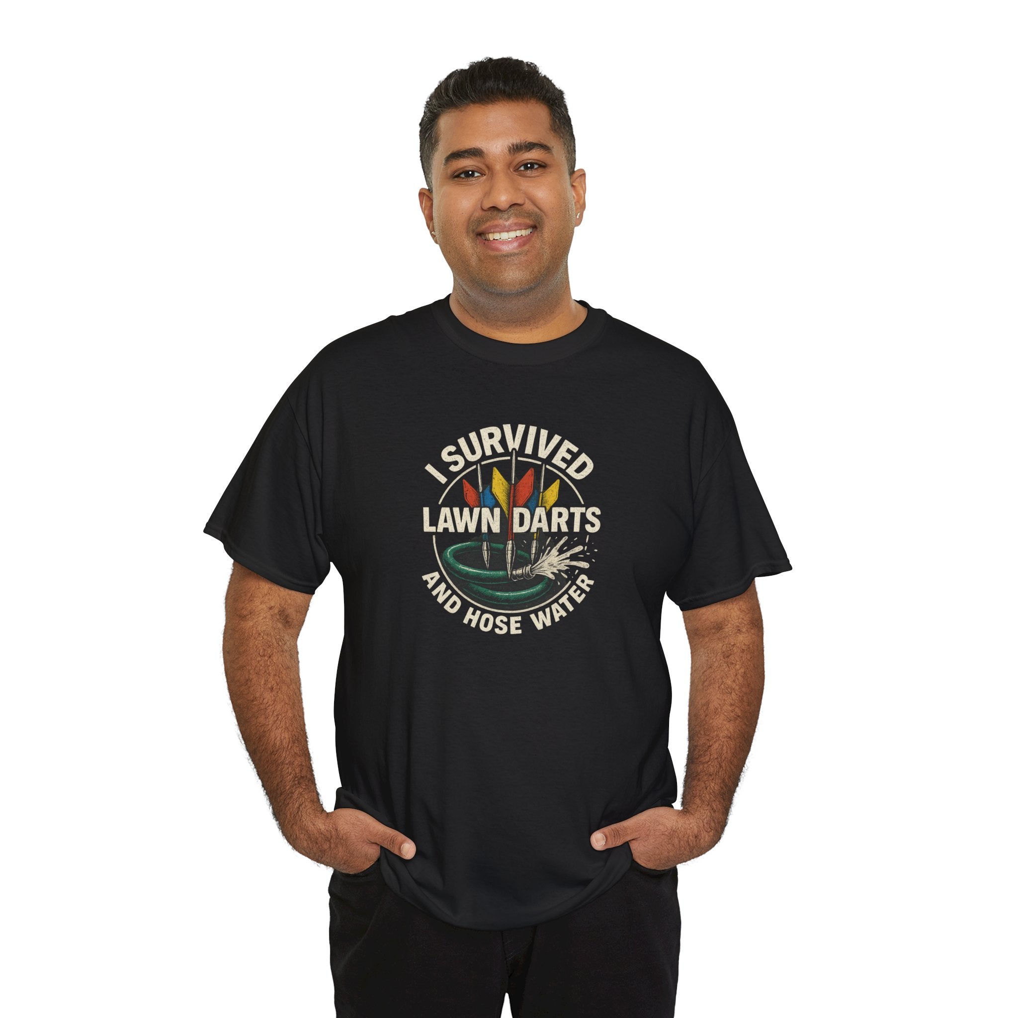 Retro Lawn Darts Survivor Tee, Vintage Unisex Shirt, Gift for Lawn Games Lovers, Funny T-Shirt, Outdoor Fun Apparel