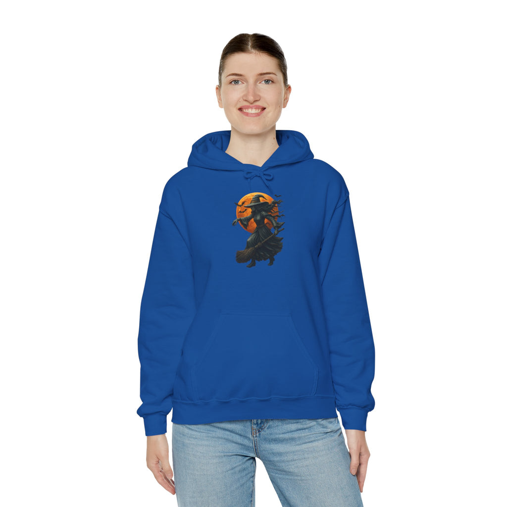 Halloween-Inspired Witch Hoodie, Cozy Fall Sweatshirt, Unisex Autumn Apparel, Spooky Season Gift, Perfect for October Celebrations