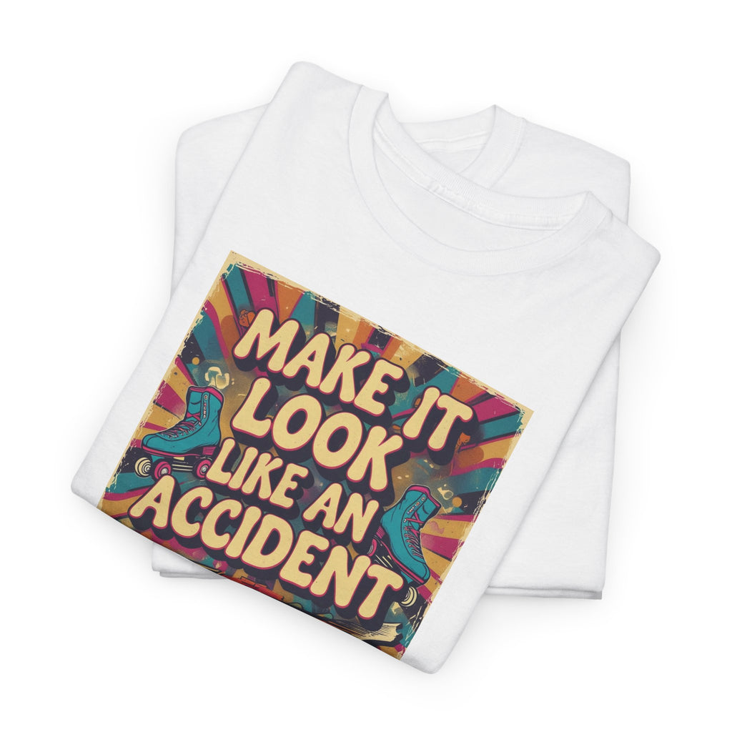 Playful Unisex Heavy Cotton Tee: Make It Look Like An Accident, Casual Wear, Gift for Friends, Fun Statement Shirt, Everyday Comfort