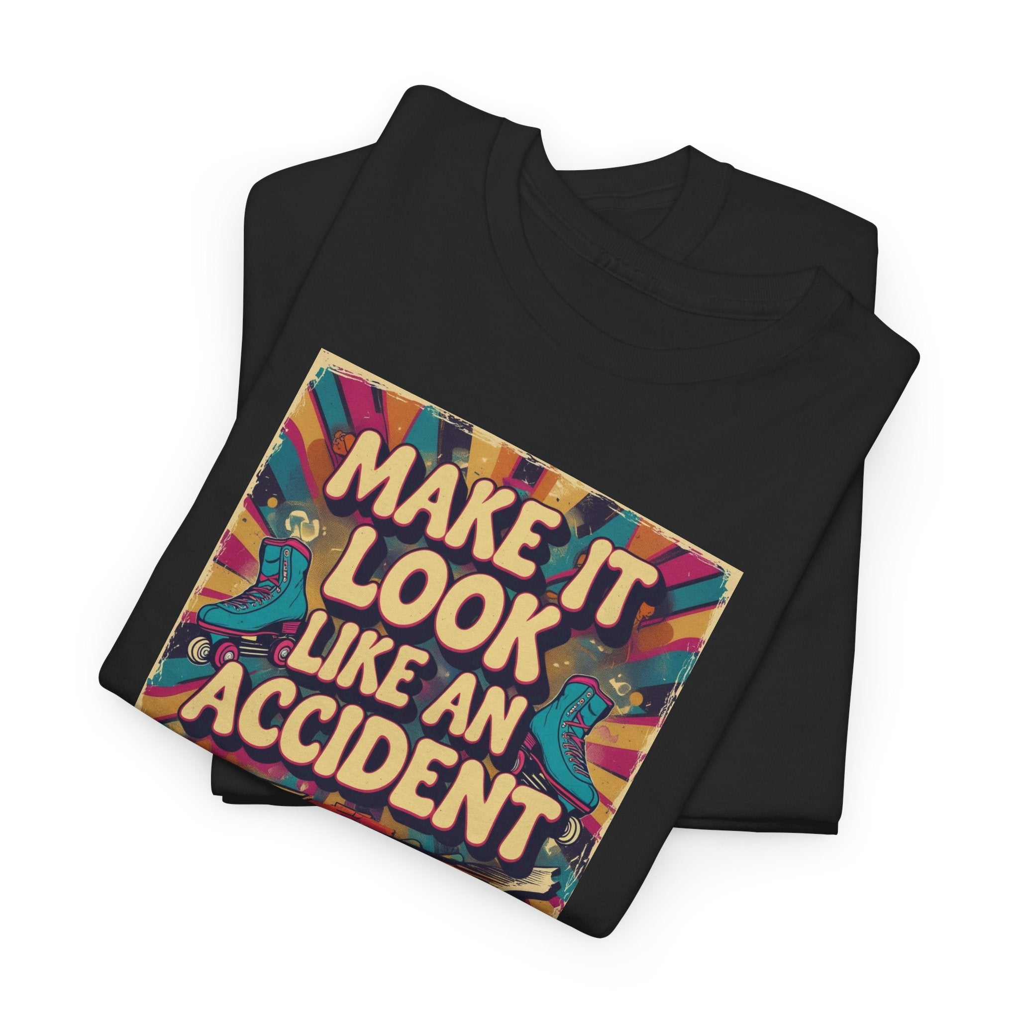 Playful Unisex Heavy Cotton Tee: Make It Look Like An Accident, Casual Wear, Gift for Friends, Fun Statement Shirt, Everyday Comfort