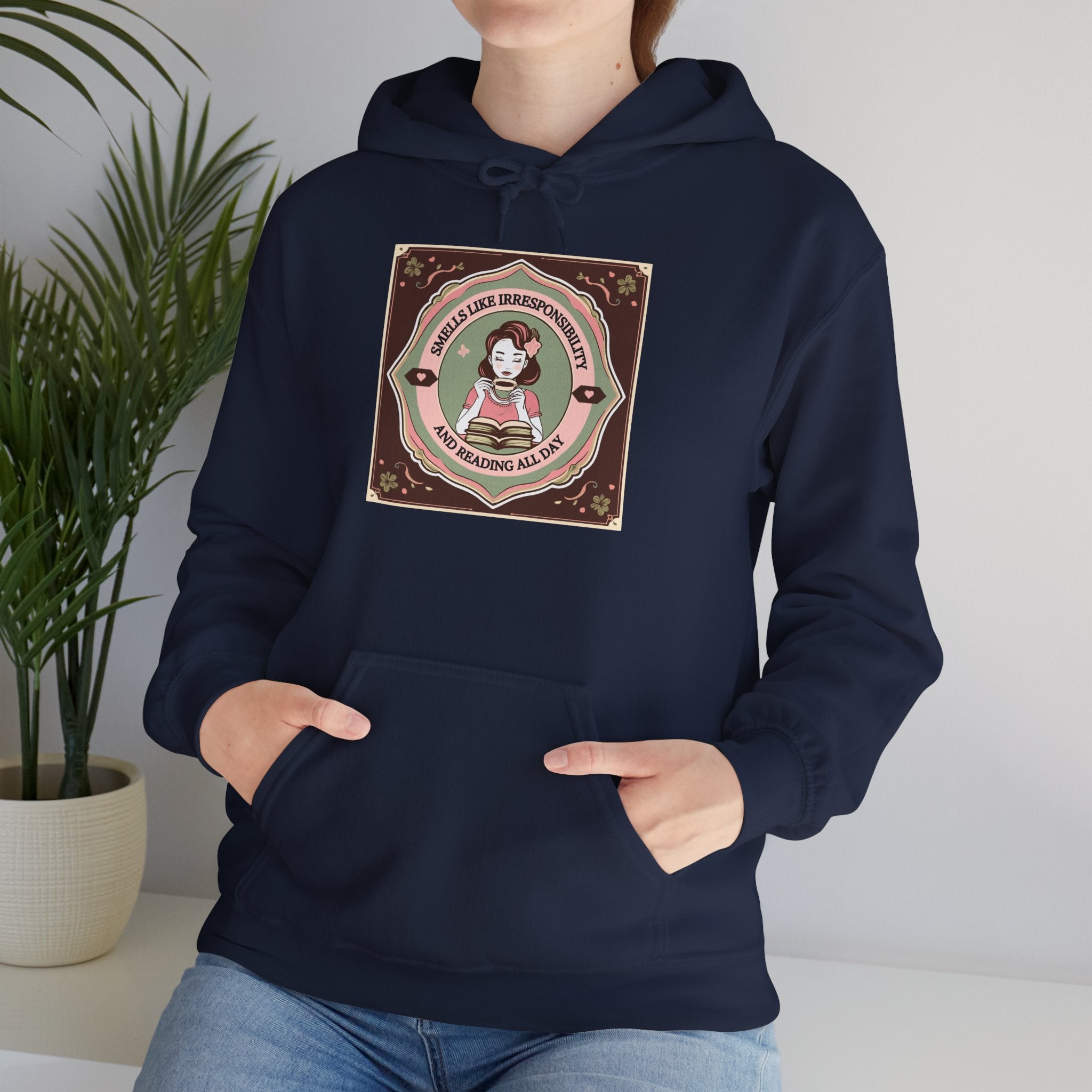 Cozy Unisex Hooded Sweatshirt with Cute Vintage Design - Perfect for Gift Giving, Casual Wear, Fall & Winter Comfort