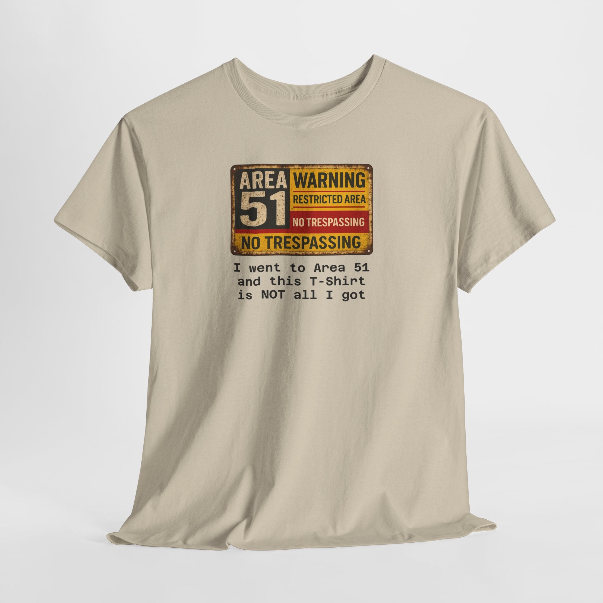 Area 51 No Trespassing T-Shirt, Unisex, Alien Lovers Shirt, Fun Gift for UFO Enthusiasts, Quirky Casual Wear