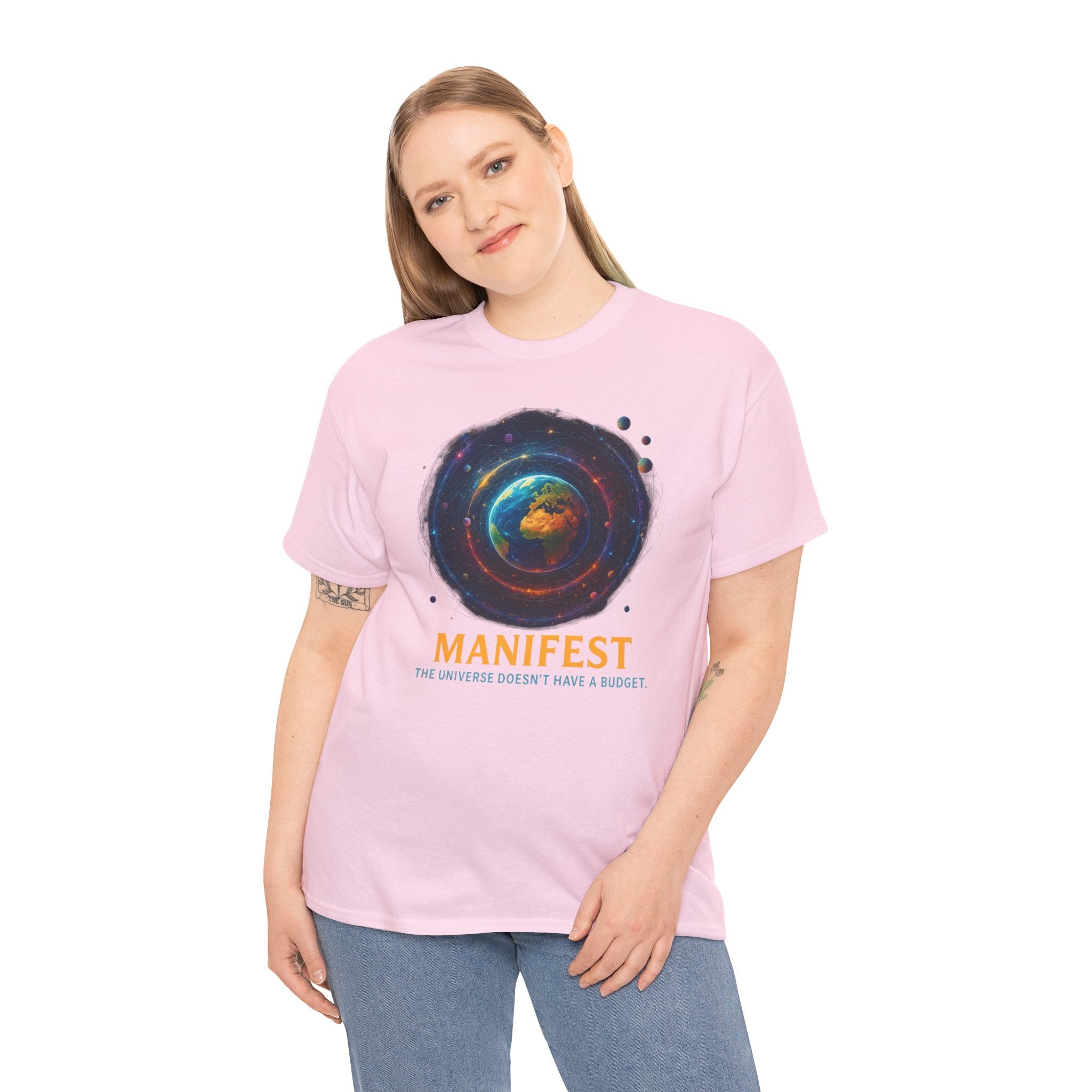 Manifest Unisex Heavy Cotton Tee | Cosmic Vibe Tee | Inspirational Shirt | Gift for Dreamers | Motivational Apparel | Universe Graphic [...]