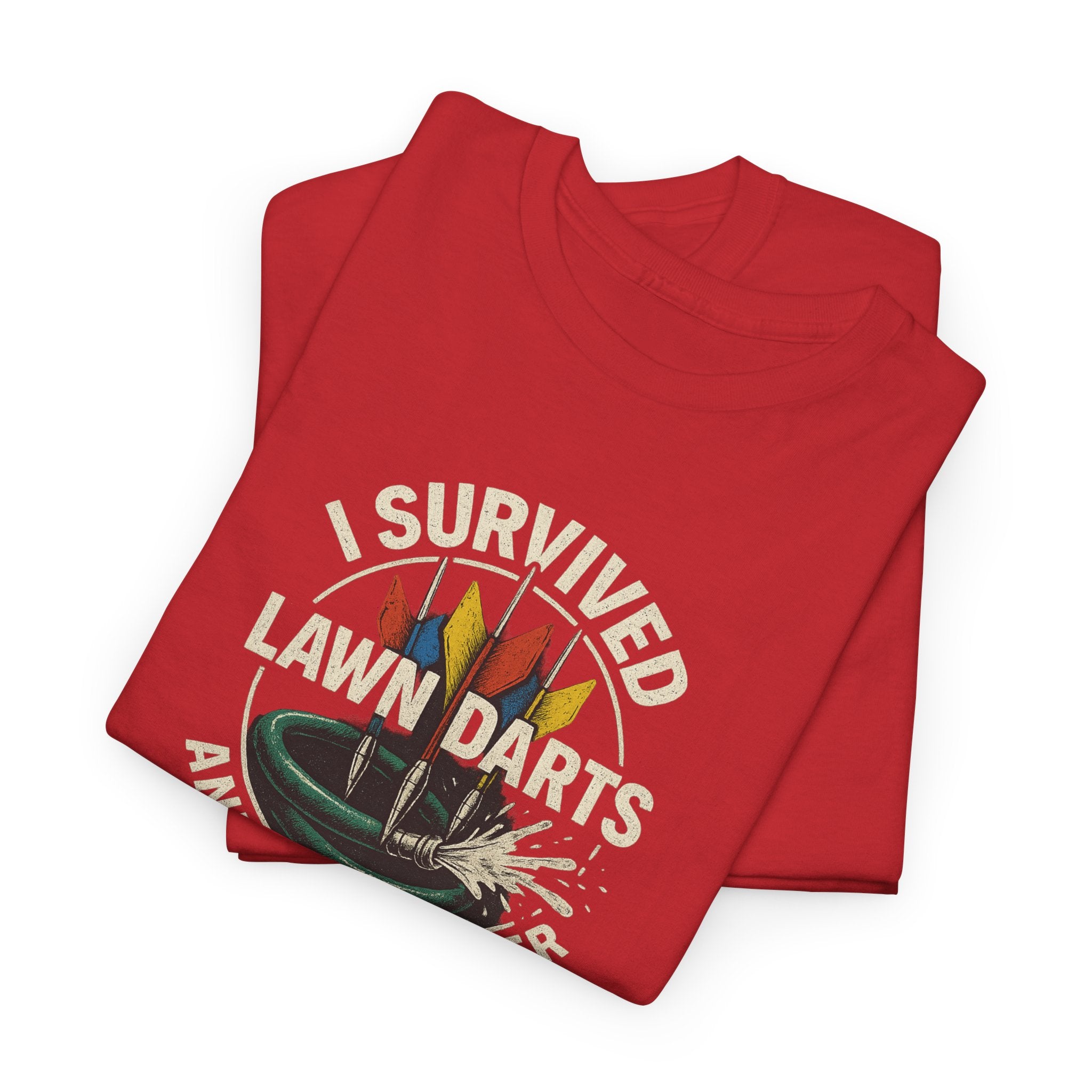 Retro Lawn Darts Survivor Tee, Vintage Unisex Shirt, Gift for Lawn Games Lovers, Funny T-Shirt, Outdoor Fun Apparel