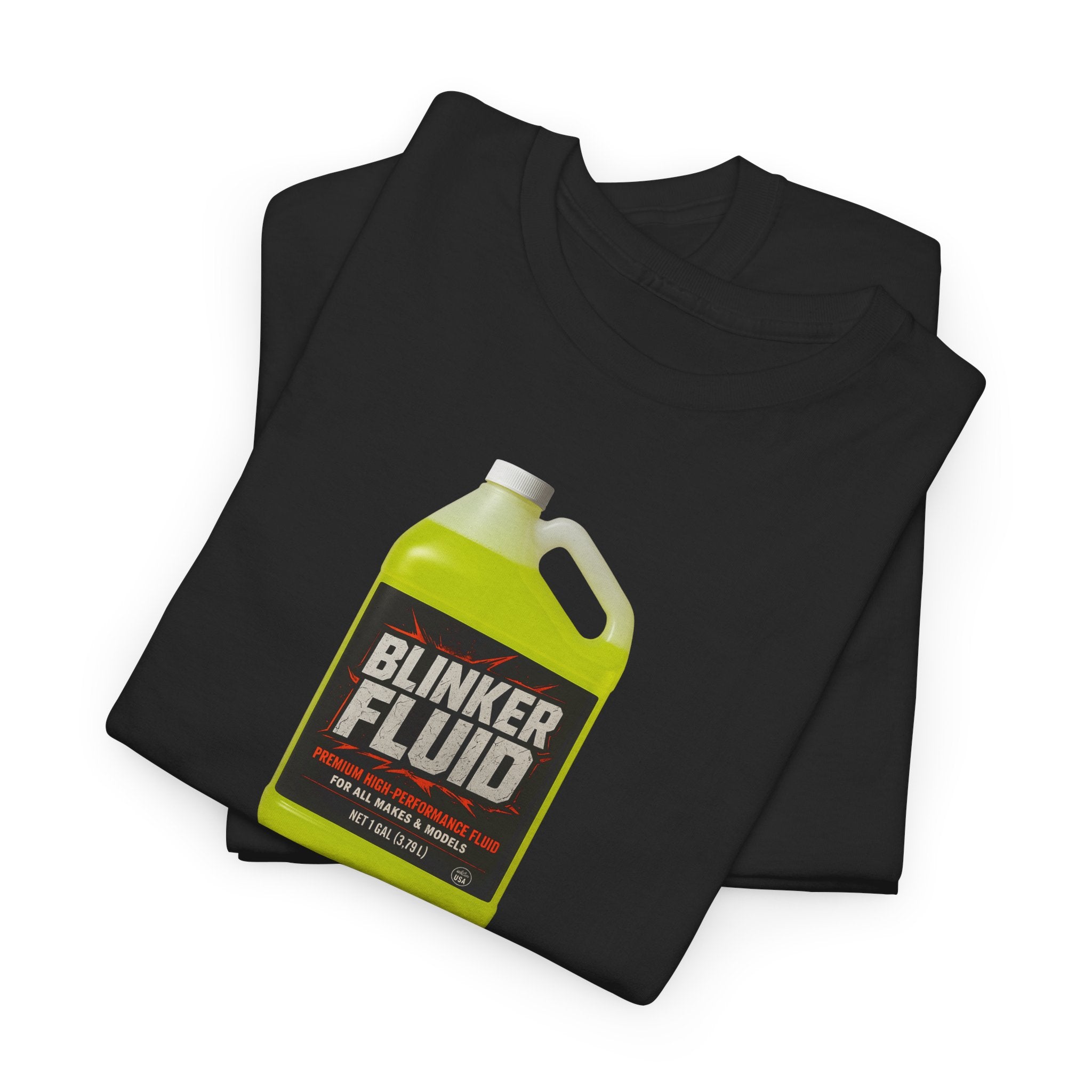 Humorous Blinker Fluid Tee, Funny T-Shirt, Car Lover Gift, Gag Gift, Unisex Heavy Cotton Shirt