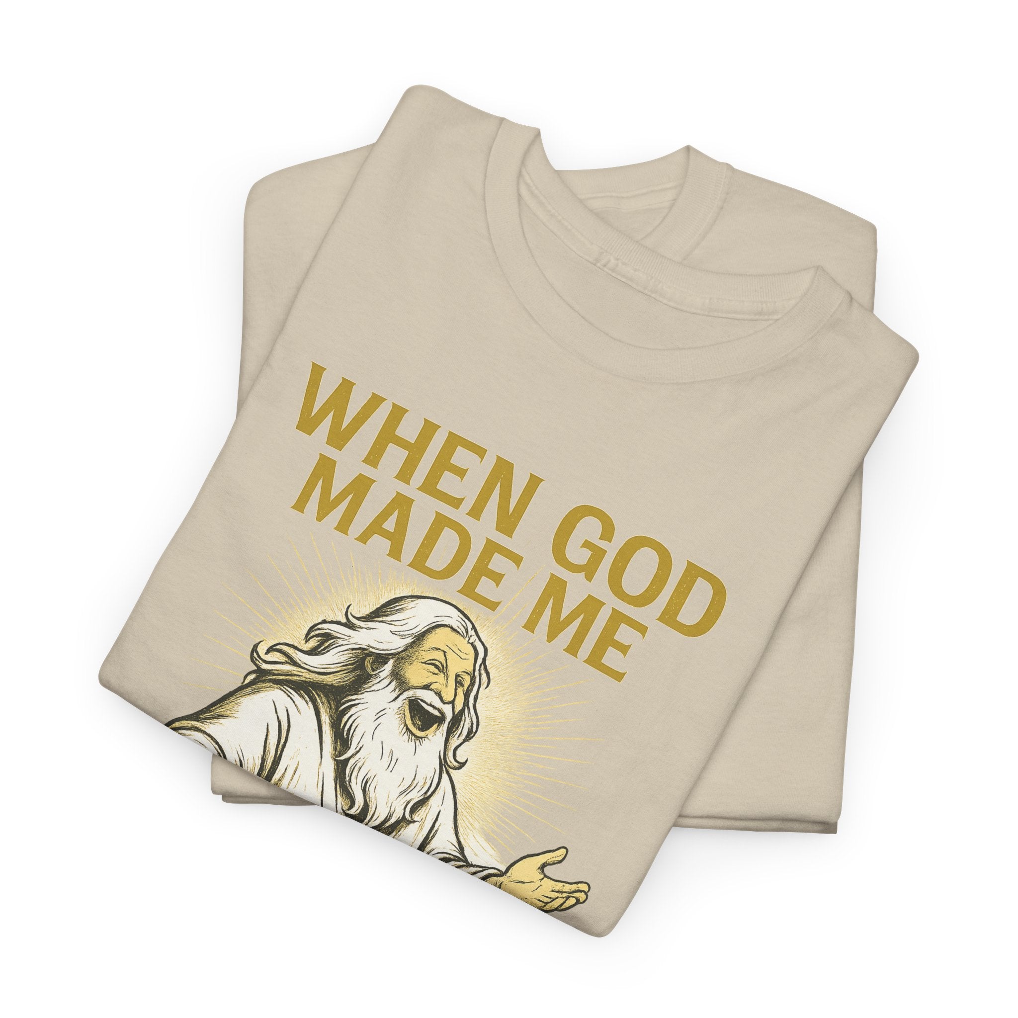 God Made Me / Rebel Tee, Unisex Cotton Shirt, Funny Religious Gift, Casual Wear, Spiritual Quote Tee