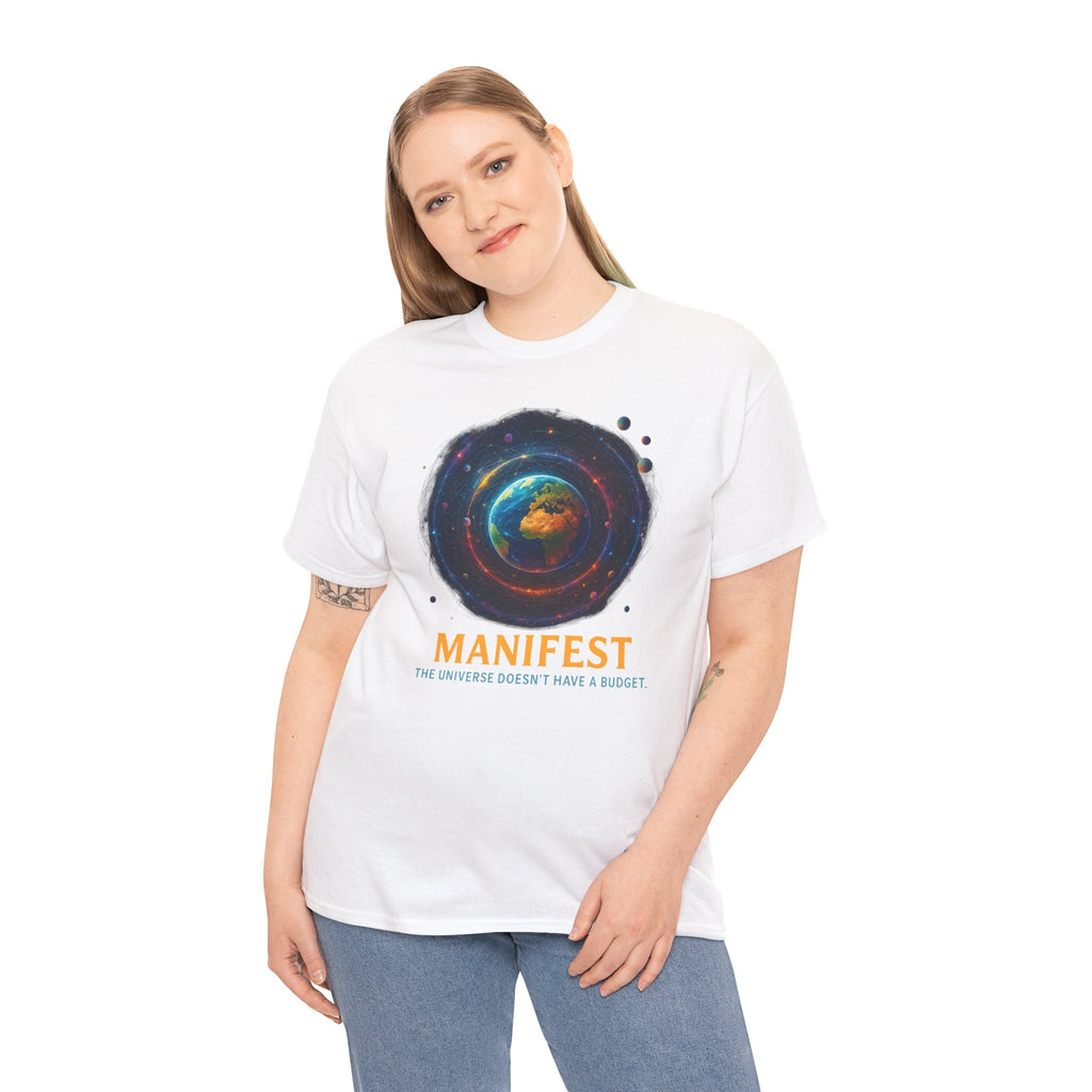 Manifest Unisex Heavy Cotton Tee | Cosmic Vibe Tee | Inspirational Shirt | Gift for Dreamers | Motivational Apparel | Universe Graphic [...]