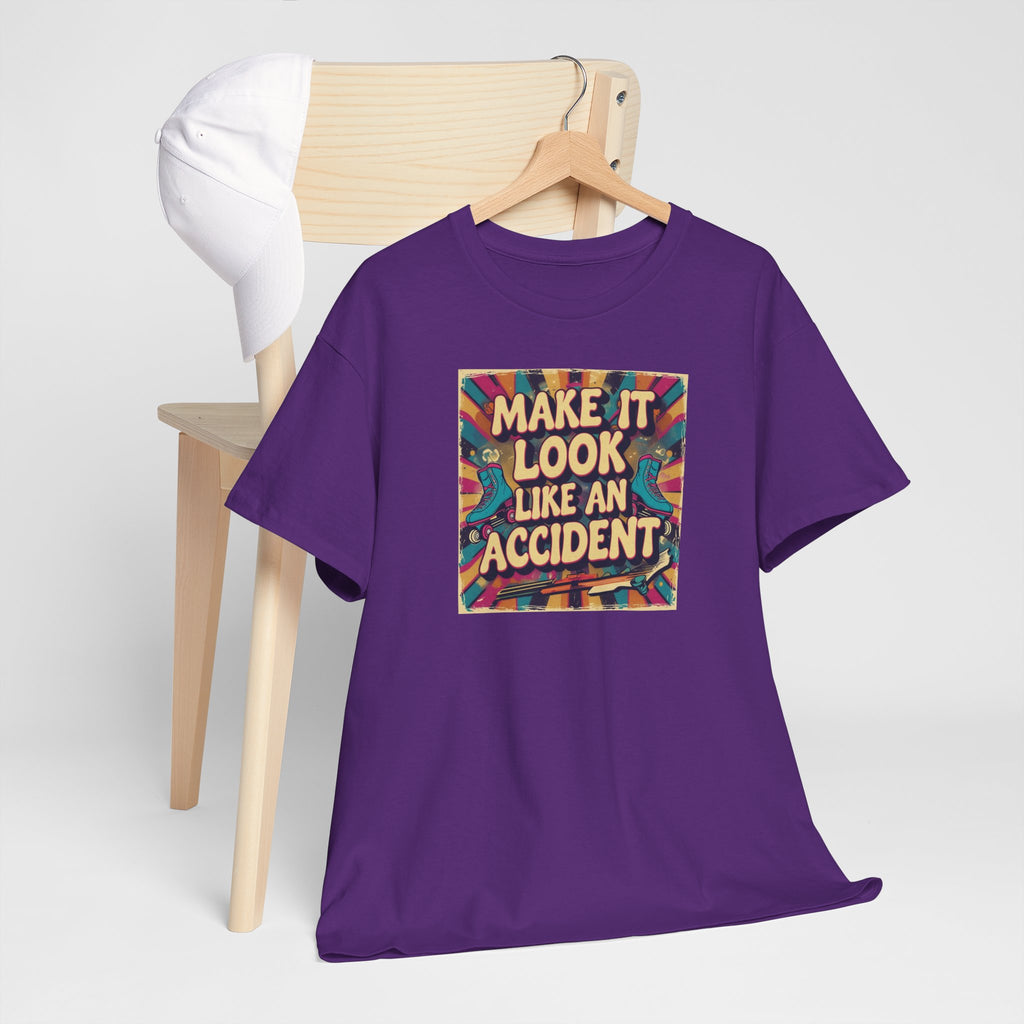 Playful Unisex Heavy Cotton Tee: Make It Look Like An Accident, Casual Wear, Gift for Friends, Fun Statement Shirt, Everyday Comfort