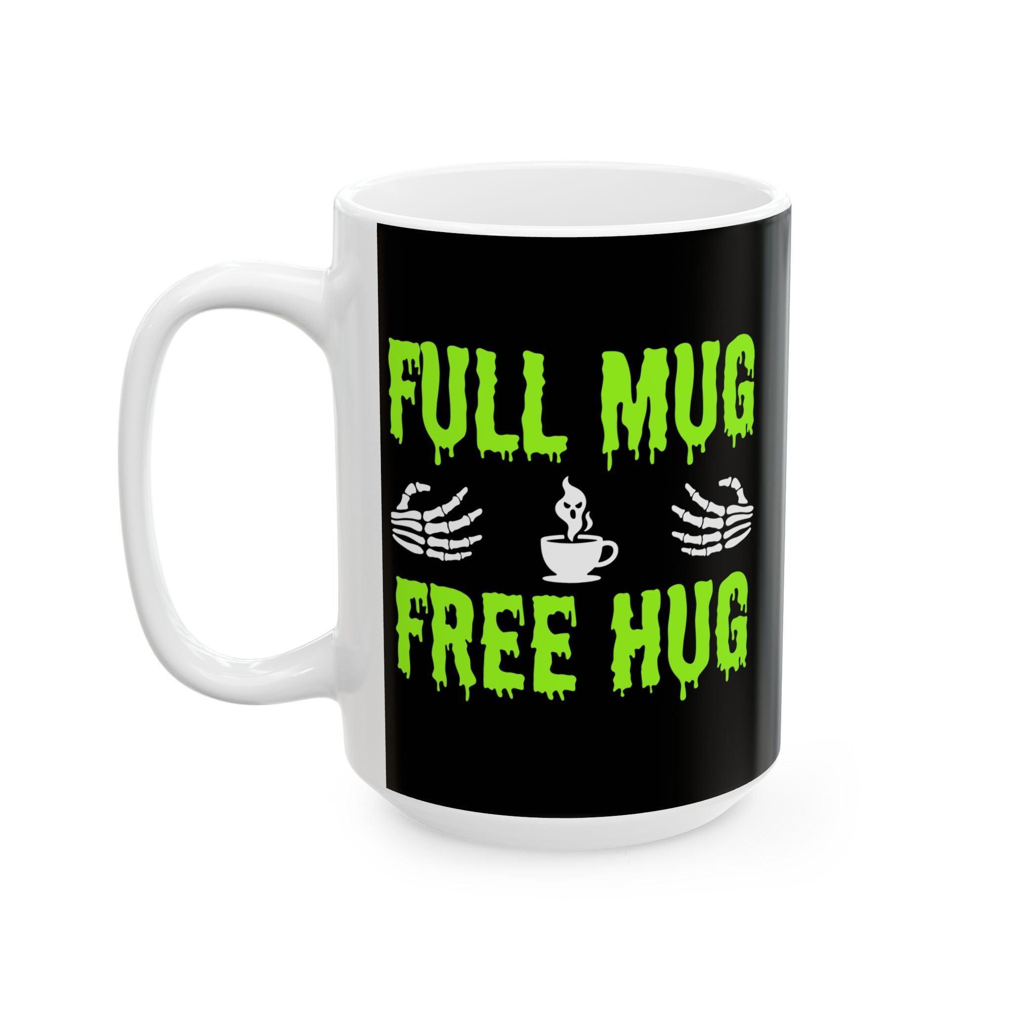 Spooky Halloween Mug - Full of Frights, 11oz/15oz Ceramic Coffee Cup, Ghostly Gift for Witch Lovers, Haunted House Decor, Unique [...]