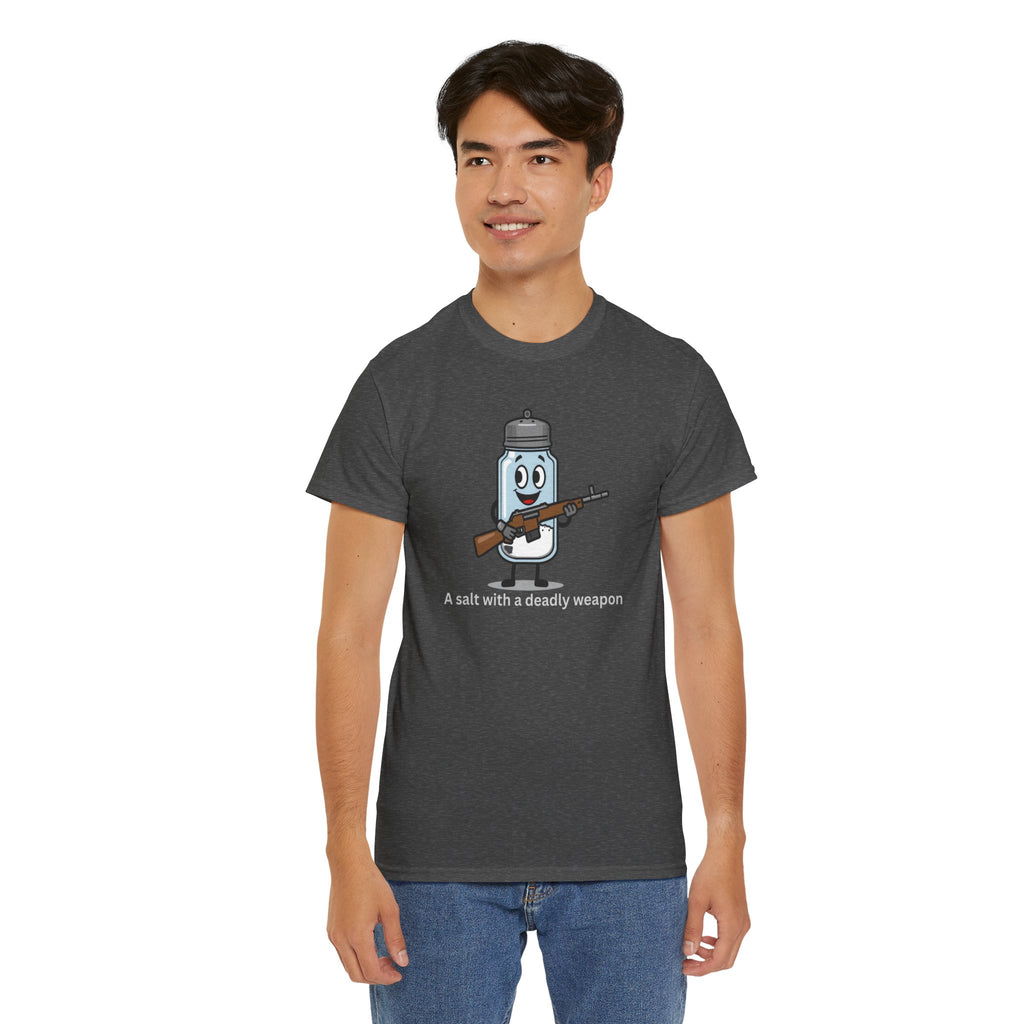 Graphic Tee - Salt Shaker with a Deadly Weapon - Funny Casual Humor Shirt