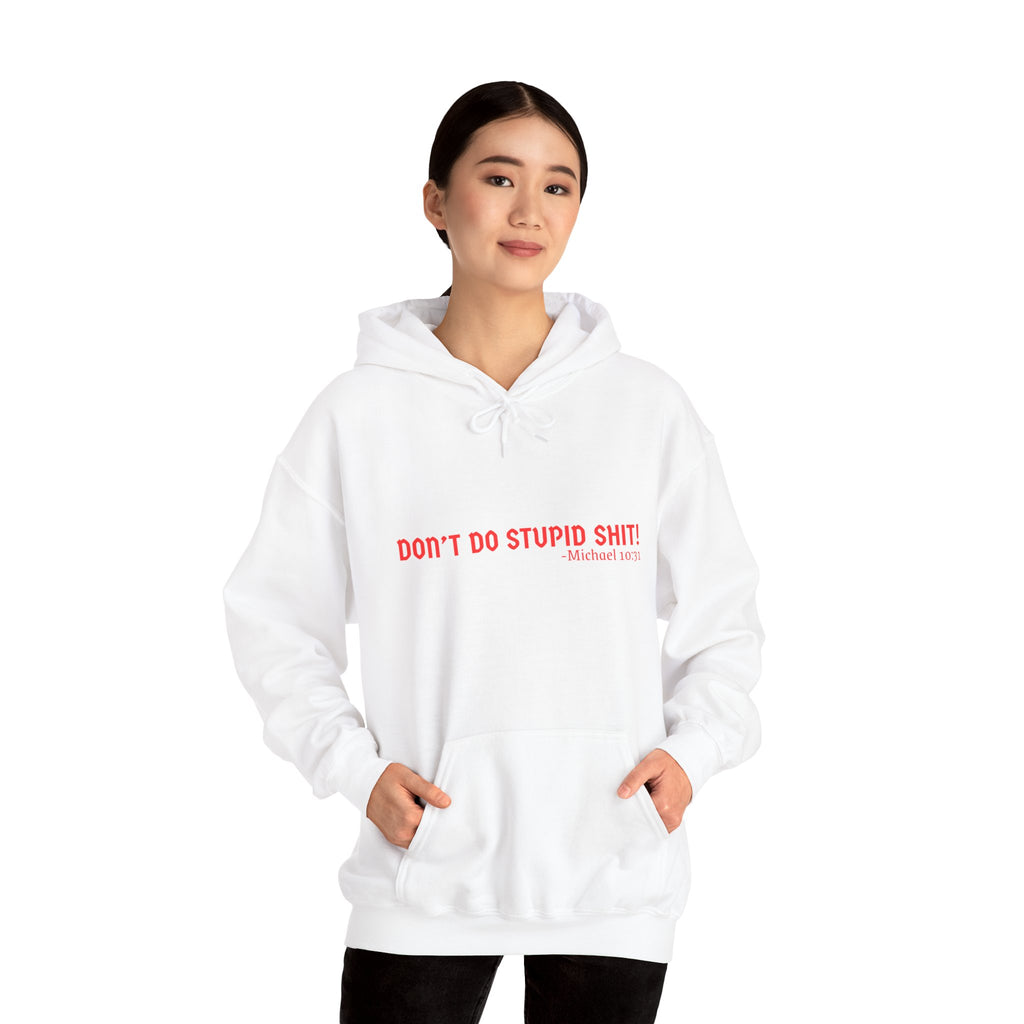 Funny Quote "Don't Do Stupid Shit" Hoodie, Unisex Sweatshirt, Gift for Friends, Motivational Apparel, Casual Wear, Funny Humor Clothing