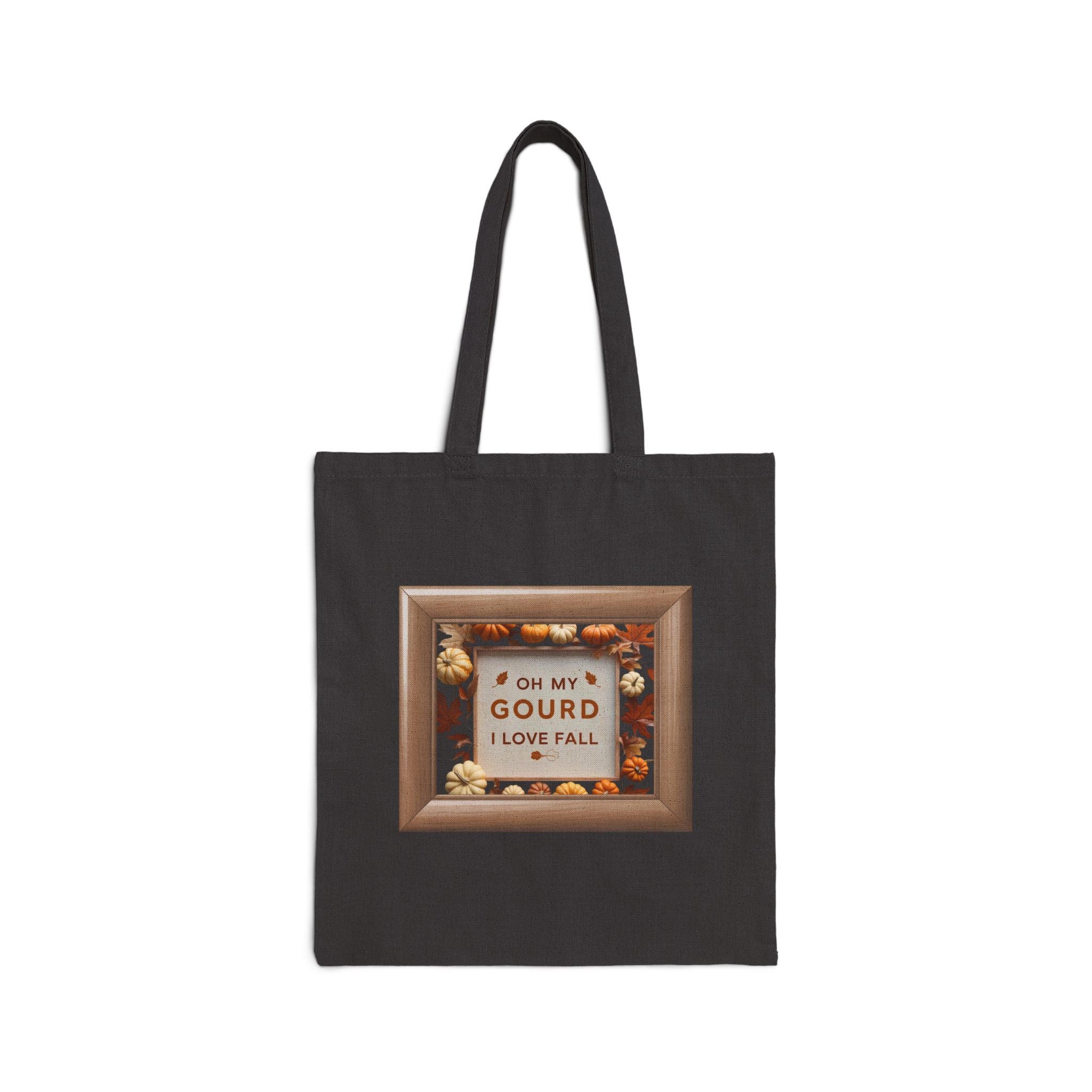 OH MY GOURD - Autumn-Inspired Cotton Canvas Tote Bag, Fall Tote, Thanksgiving Gift, Seasonal Bag, Eco-Friendly Shopper