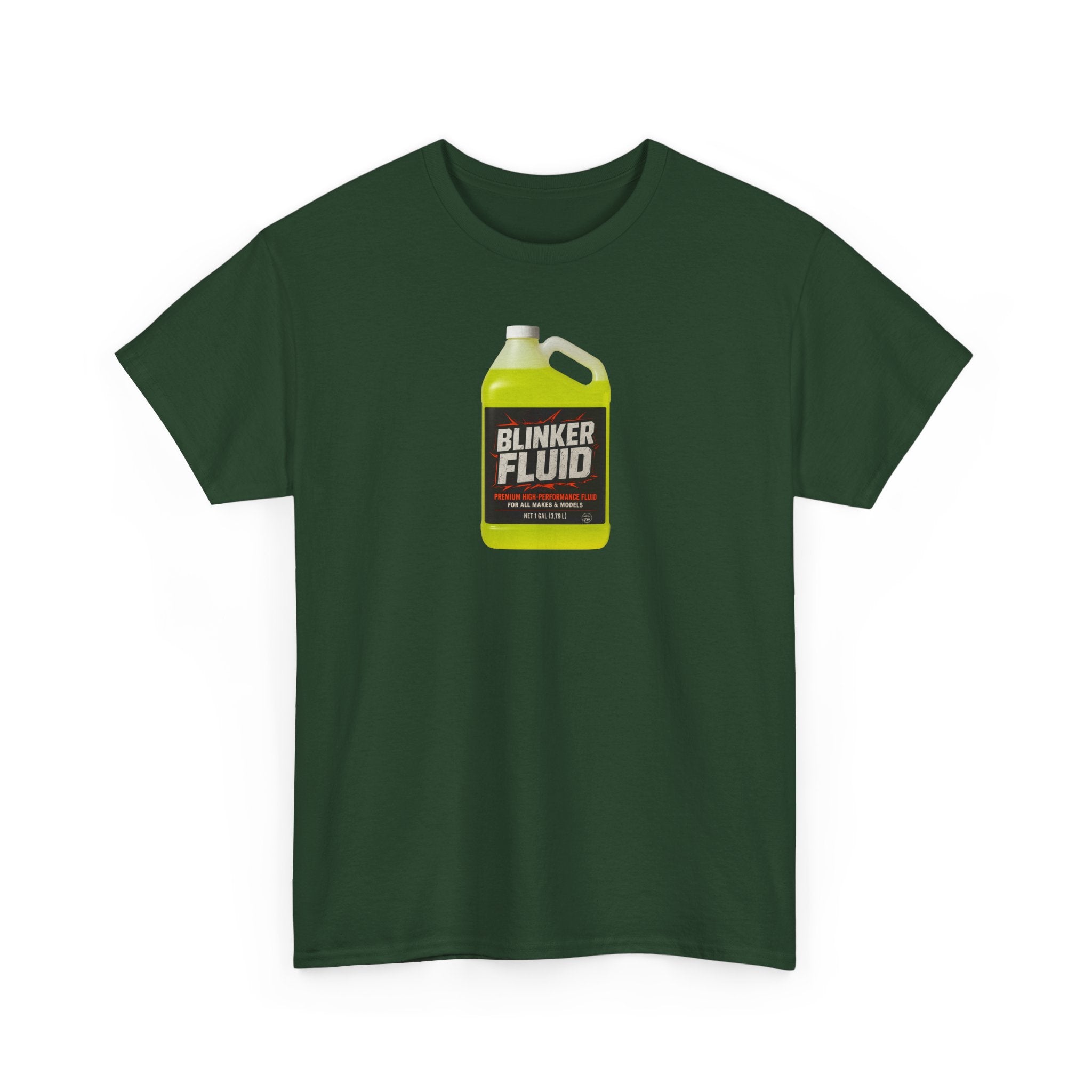 Humorous Blinker Fluid Tee, Funny T-Shirt, Car Lover Gift, Gag Gift, Unisex Heavy Cotton Shirt