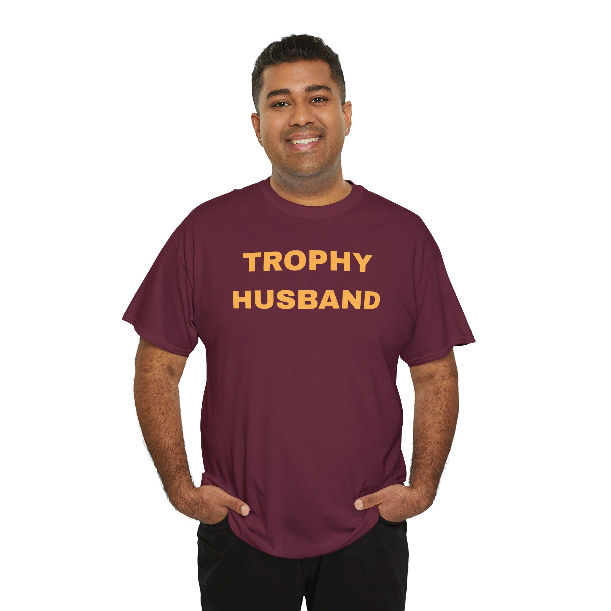 Trophy Husband T-shirt - Casual Gift for Him, Funny Apparel, Perfect for Anniversaries, Birthdays, and Weddings, Father's Day, Quirky Men's Shirt