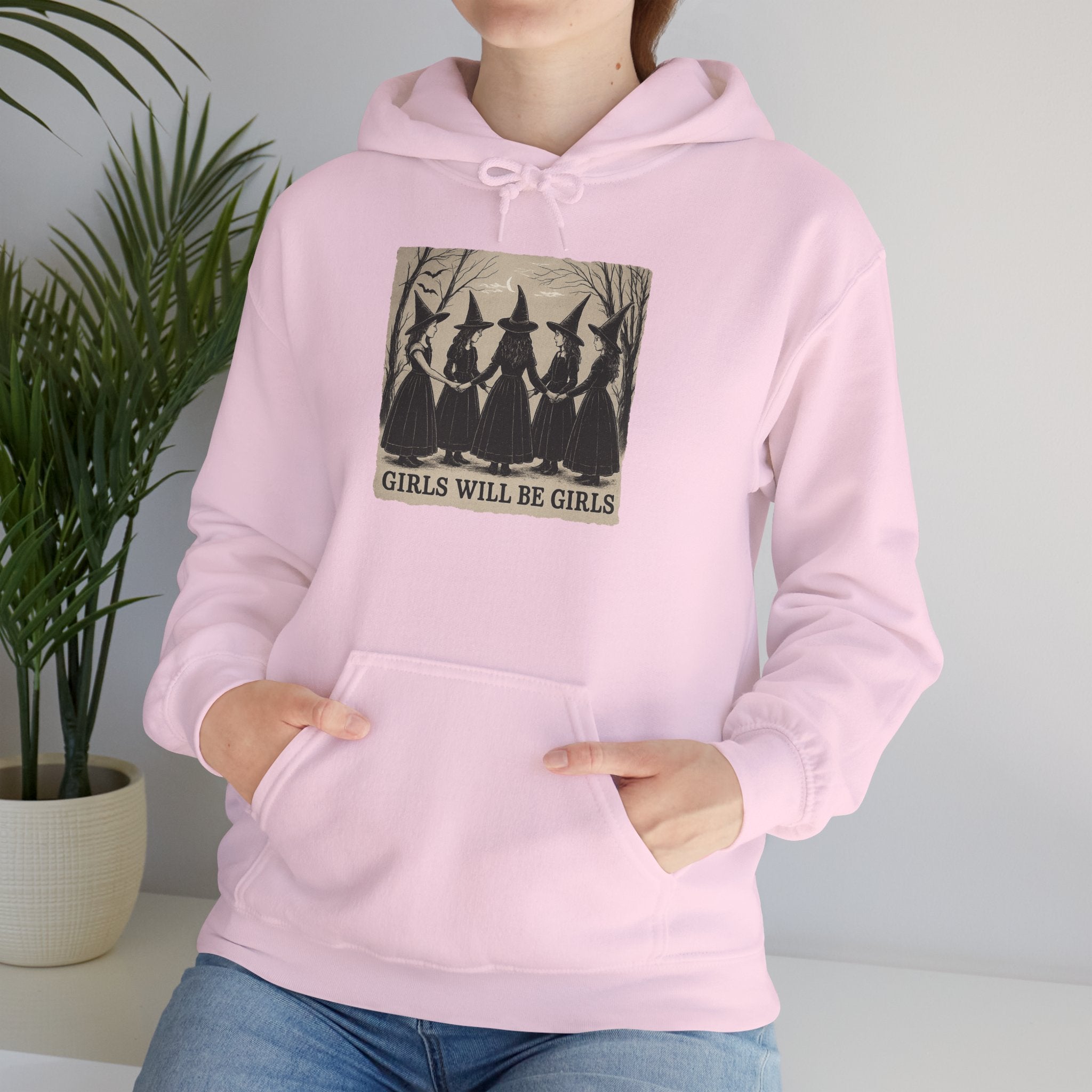 Spooky Witch Sisters Hoodie - Cozy Unisex Sweatshirt, Halloween Apparel, Witchy Gift, Fall Fashion, Girls Night Out