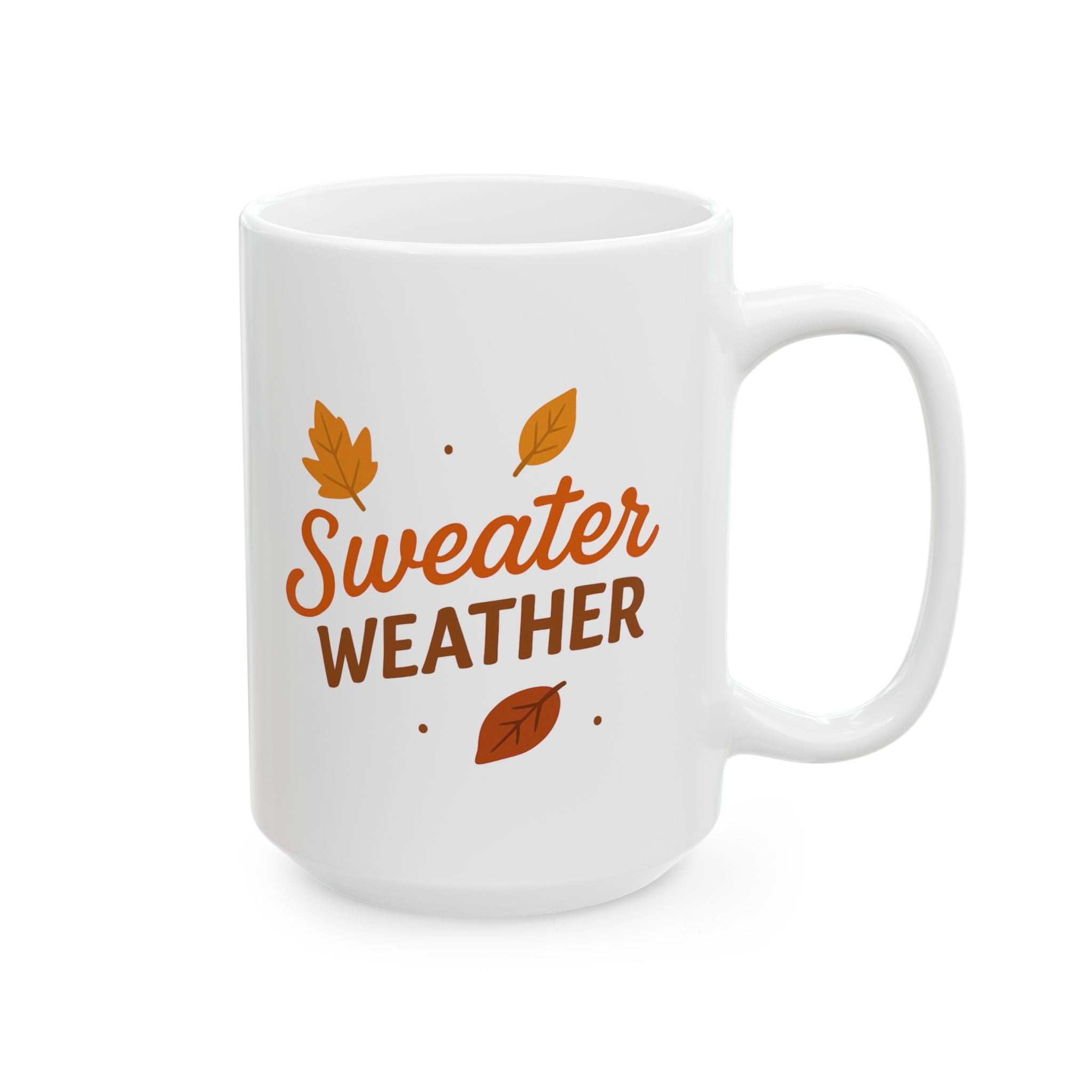 Sweater Weather Coffee Mug, Cozy Fall Ceramic Mug, Autumn Coffee Cup, Thanksgiving Gift, Seasonal Drinkware, Rustic Kitchen Decor