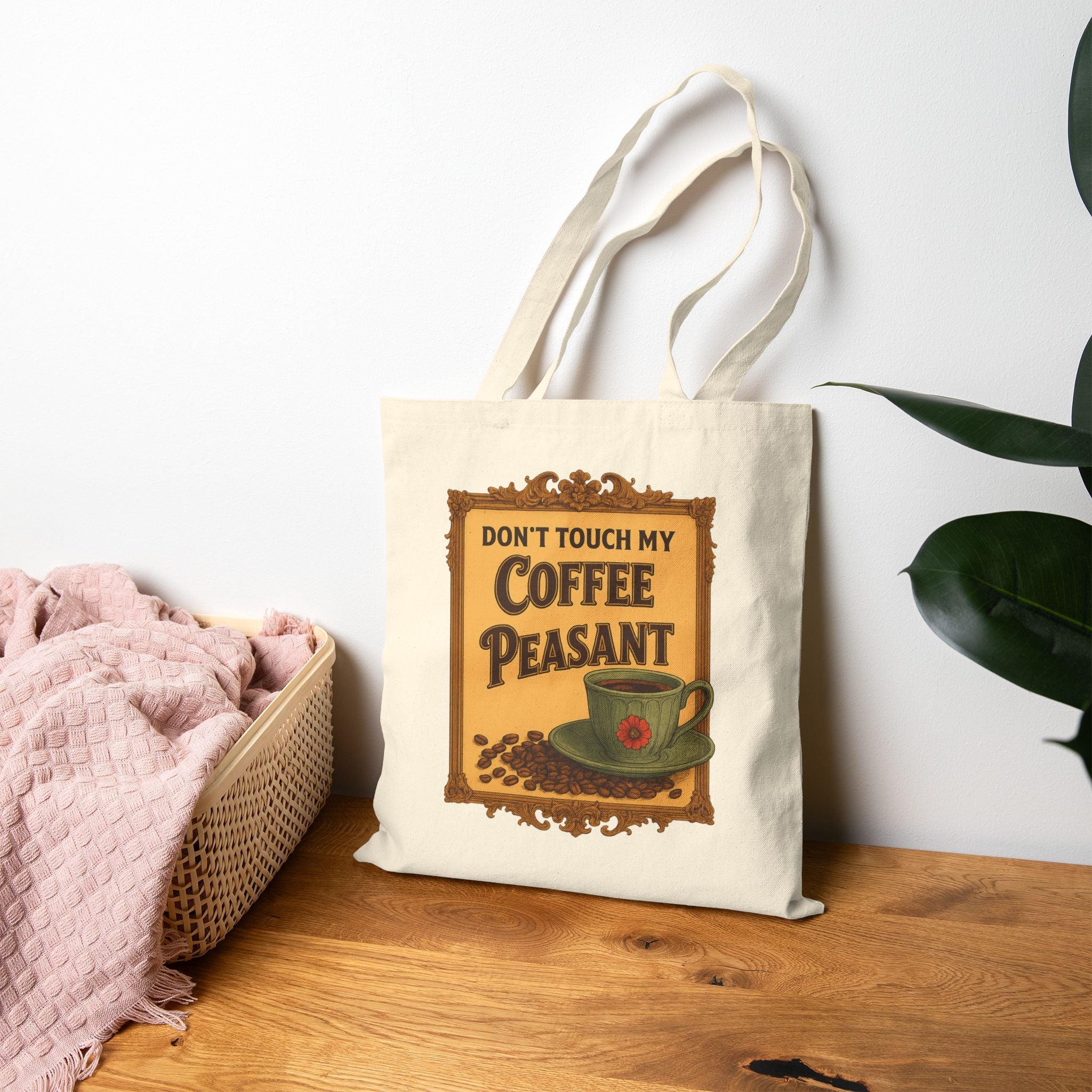 DON'T TOUCH MY COFFEE - Funny Coffee Tote Bag, Eco-Friendly Bag, Casual Shopping Tote, Gift for Coffee Lovers, Reusable Canvas Bag