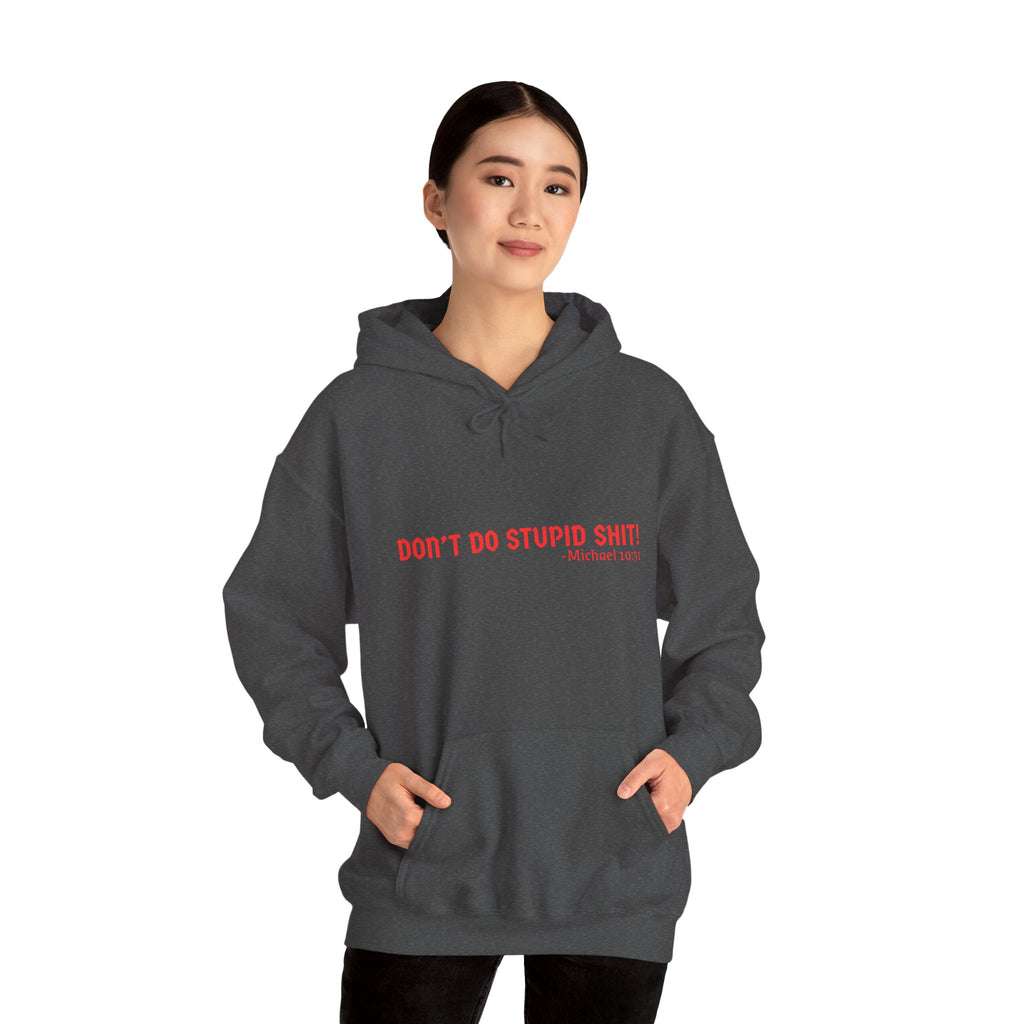 Funny Quote "Don't Do Stupid Shit" Hoodie, Unisex Sweatshirt, Gift for Friends, Motivational Apparel, Casual Wear, Funny Humor Clothing