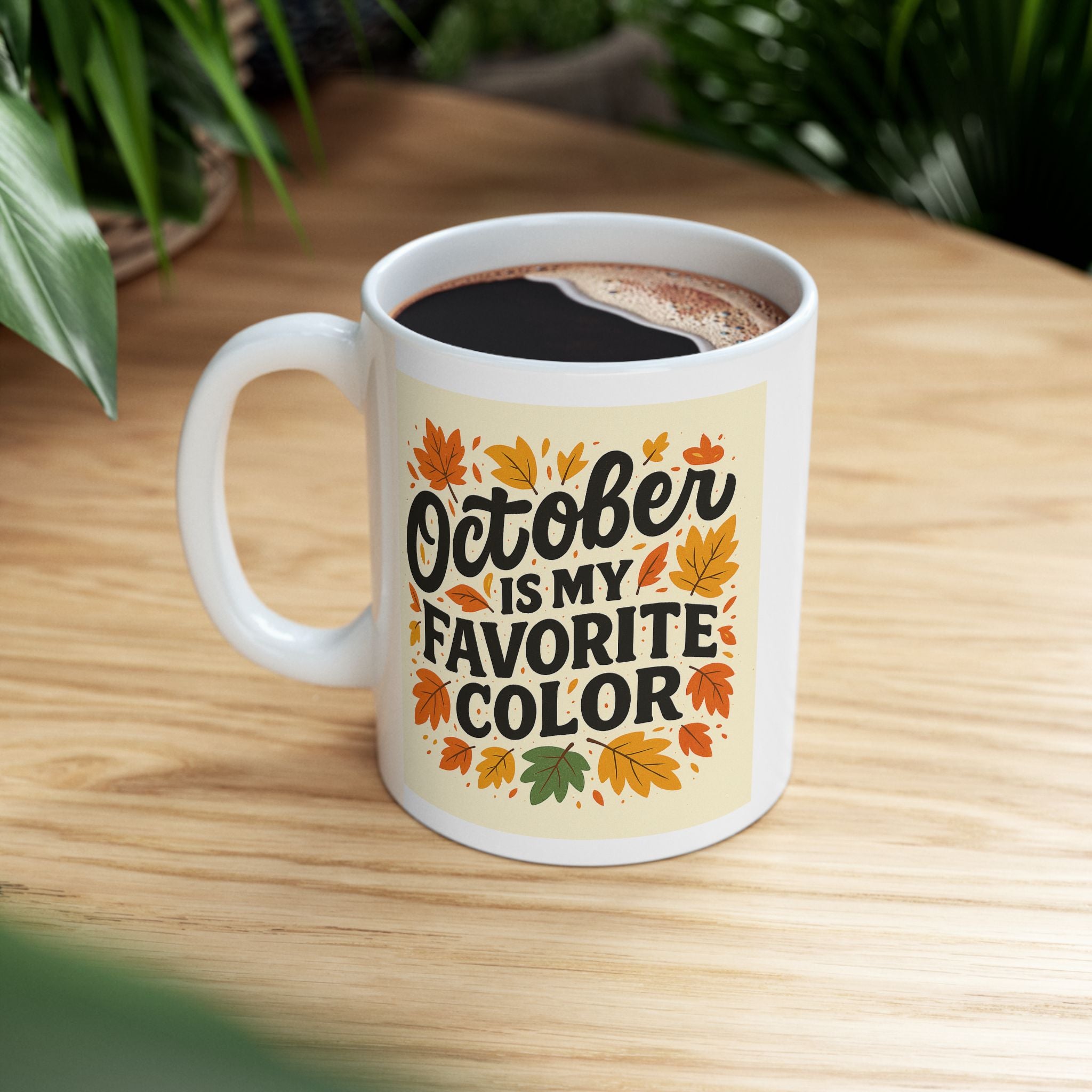 Autumn Favorite Ceramic Mug, Fall Inspired Coffee Cup, Cozy Kitchen Decor, Perfect Gift for Pumpkin Spice Lovers