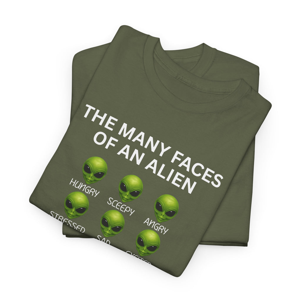 Unisex Alien Emotions Tee, Funny Graphic T-Shirt, Humor Gift for Nerds, Sci-Fi Apparel, Casual Wear for Fans