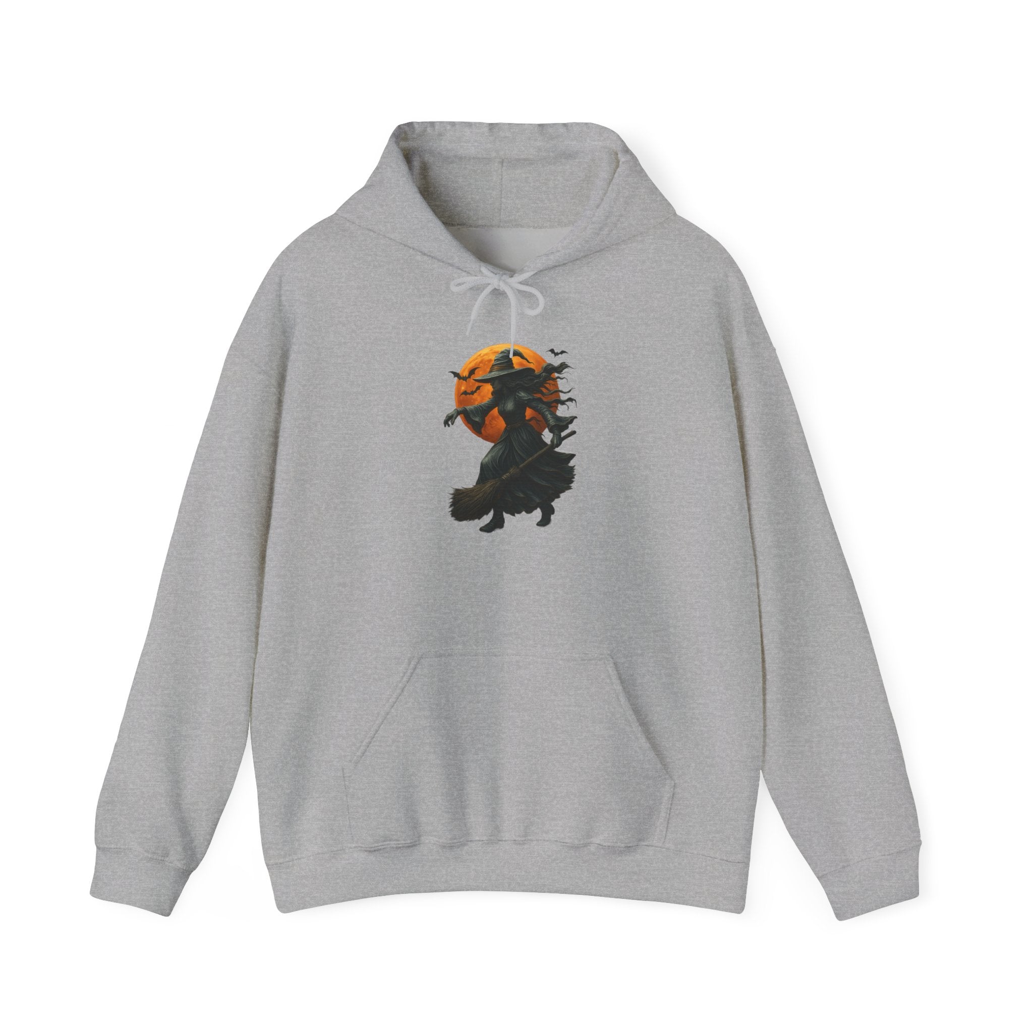 Halloween-Inspired Witch Hoodie, Cozy Fall Sweatshirt, Unisex Autumn Apparel, Spooky Season Gift, Perfect for October Celebrations