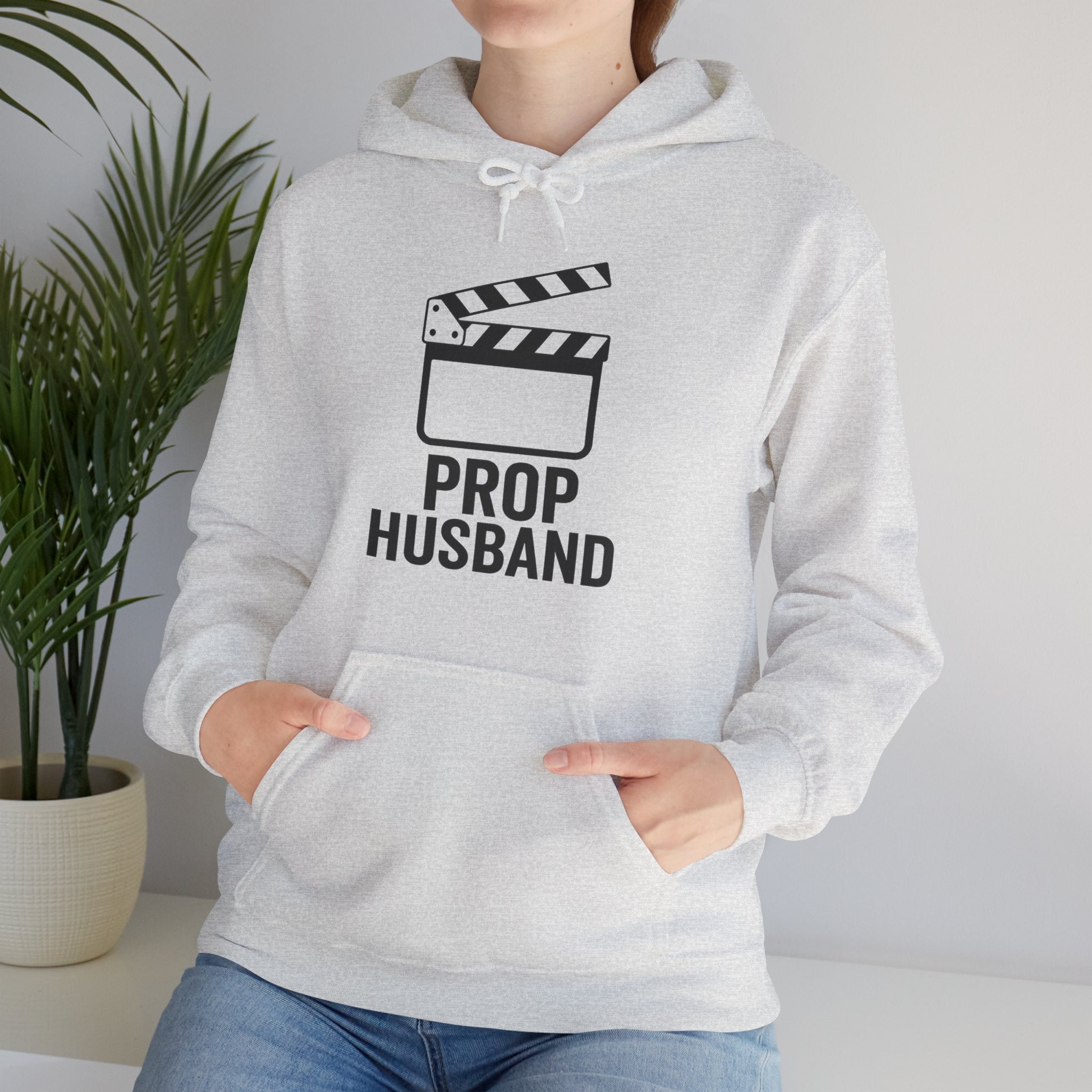 Prop Husband Hoodie — Funny Film Clapper Hooded Sweatshirt for Movie Lovers & Crew