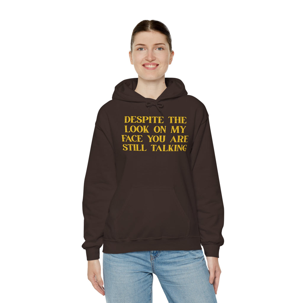 Funny Quote Hoodie, Unisex Heavy Blend Sweatshirt, Casual Wear, Gift for Friends, Cozy Style, Lightweight Fashion