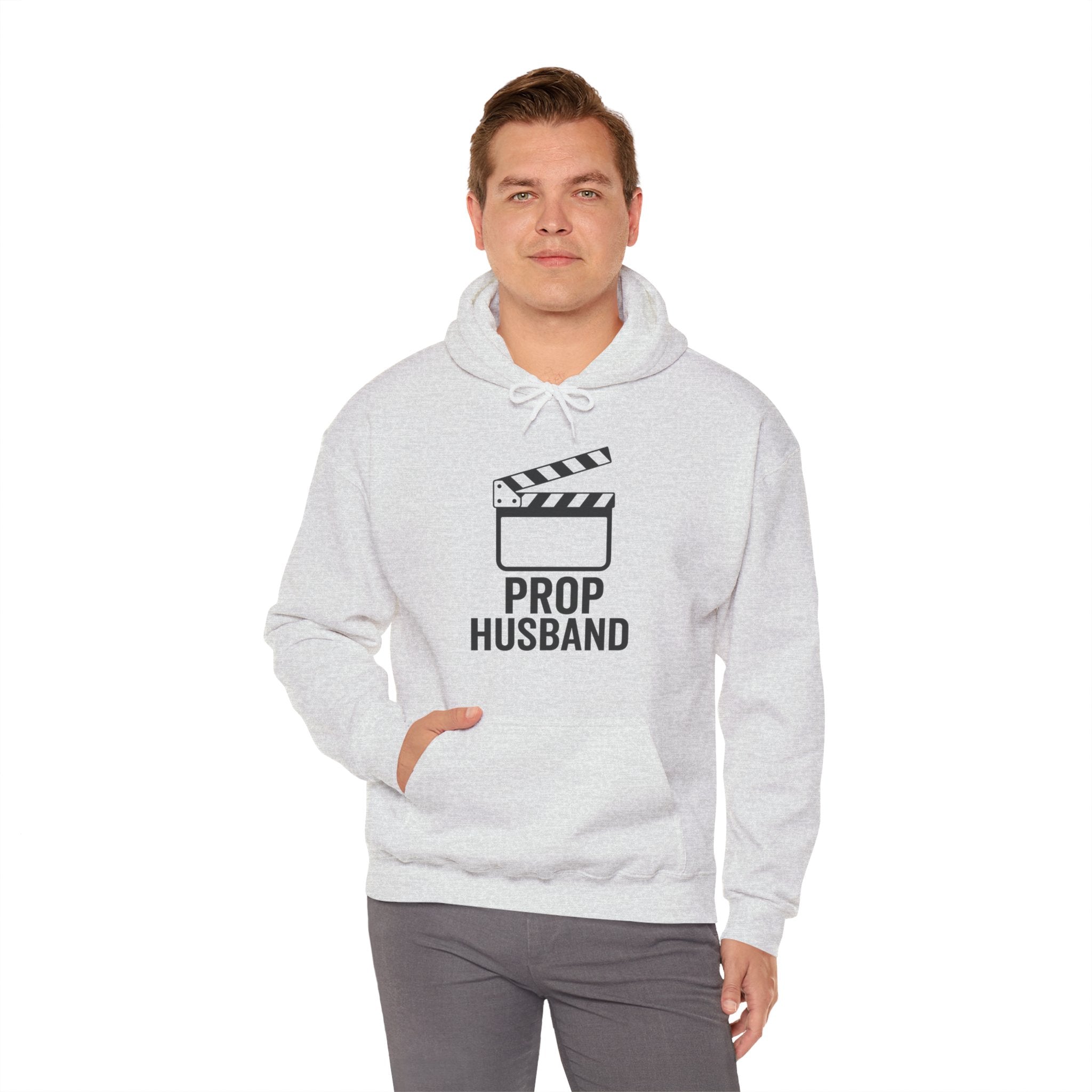Prop Husband Hoodie — Funny Film Clapper Hooded Sweatshirt for Movie Lovers & Crew