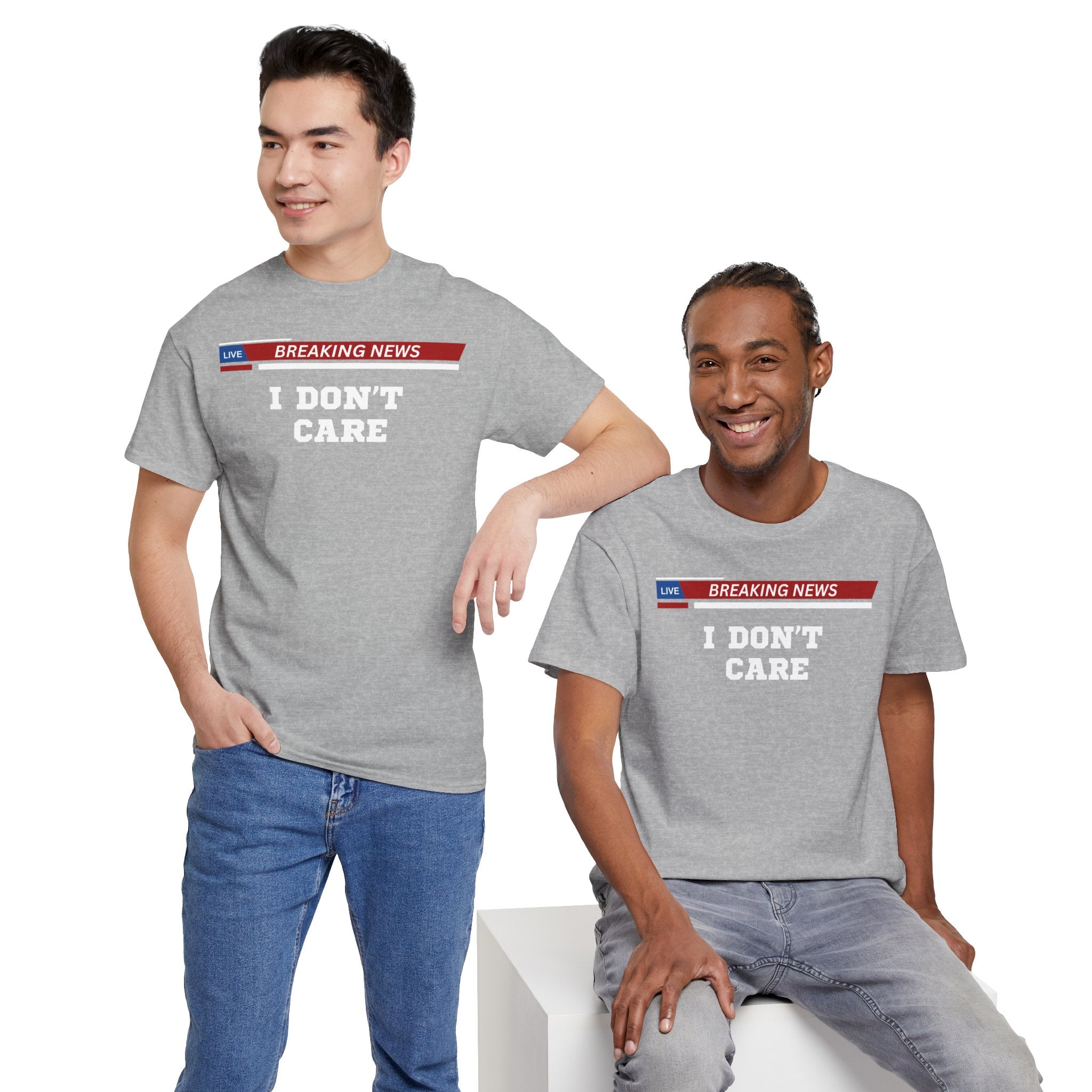 Breaking News Unisex Heavy Cotton Tee - Casual Wear, Gift for News Lovers, Birthday Shirt, Trendy Graphic Tee, Everyday Comfort