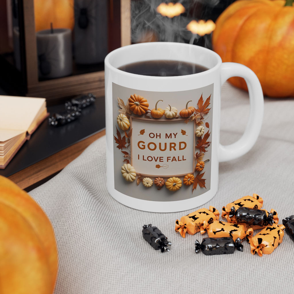 Autumn Harvest Ceramic Mug, Cozy Kitchen Gift, Fall Decor, Thanksgiving Coffee Cup, Seasonal Drinkware, Pumpkin Spice Lover