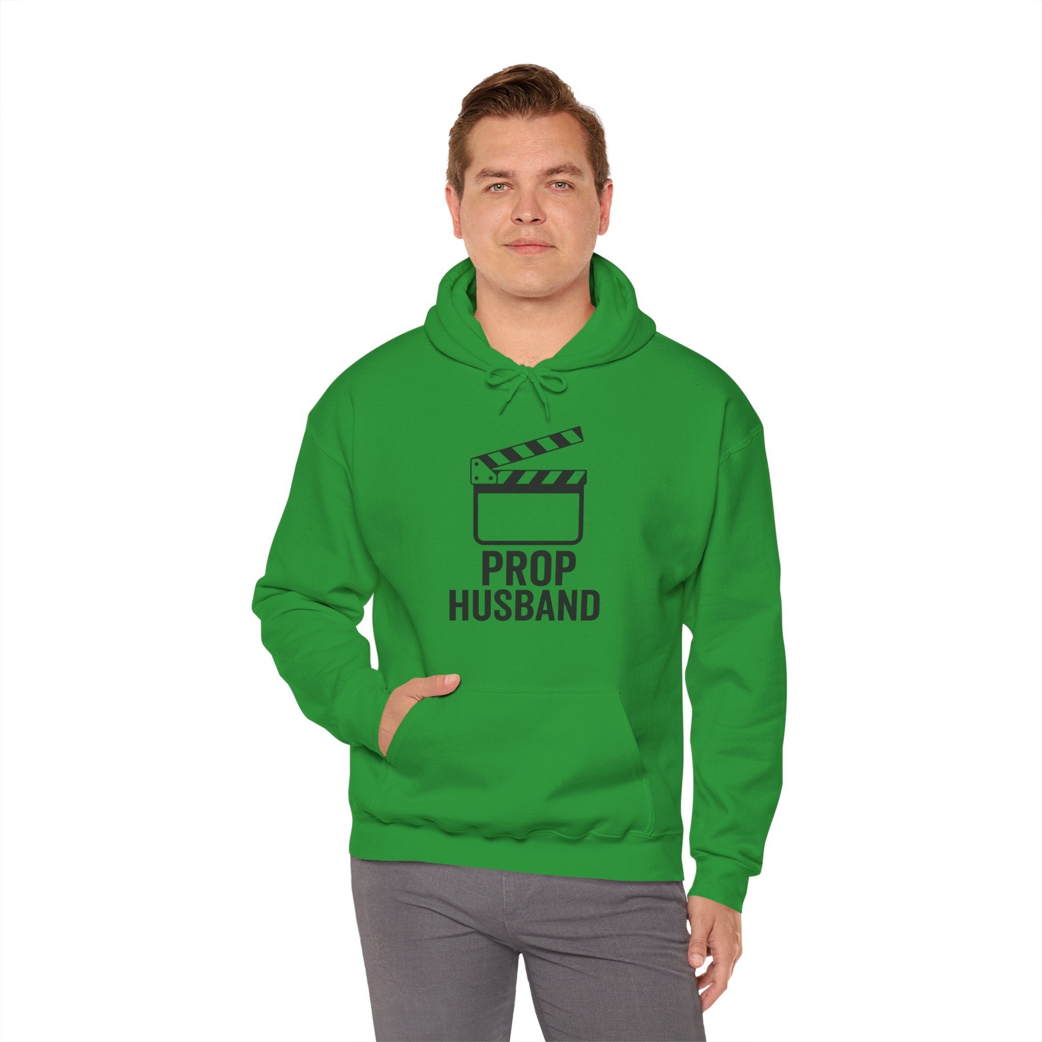 Prop Husband Hoodie — Funny Film Clapper Hooded Sweatshirt for Movie Lovers & Crew