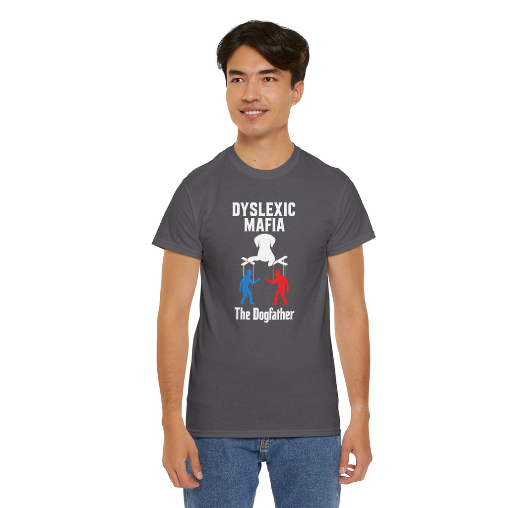 Funny Mafia Unisex Tee, Cool Graphic T-Shirt, Funny Gift for Dyslexics, Humor Tee, Casual Wear, Unique Statement Shirt