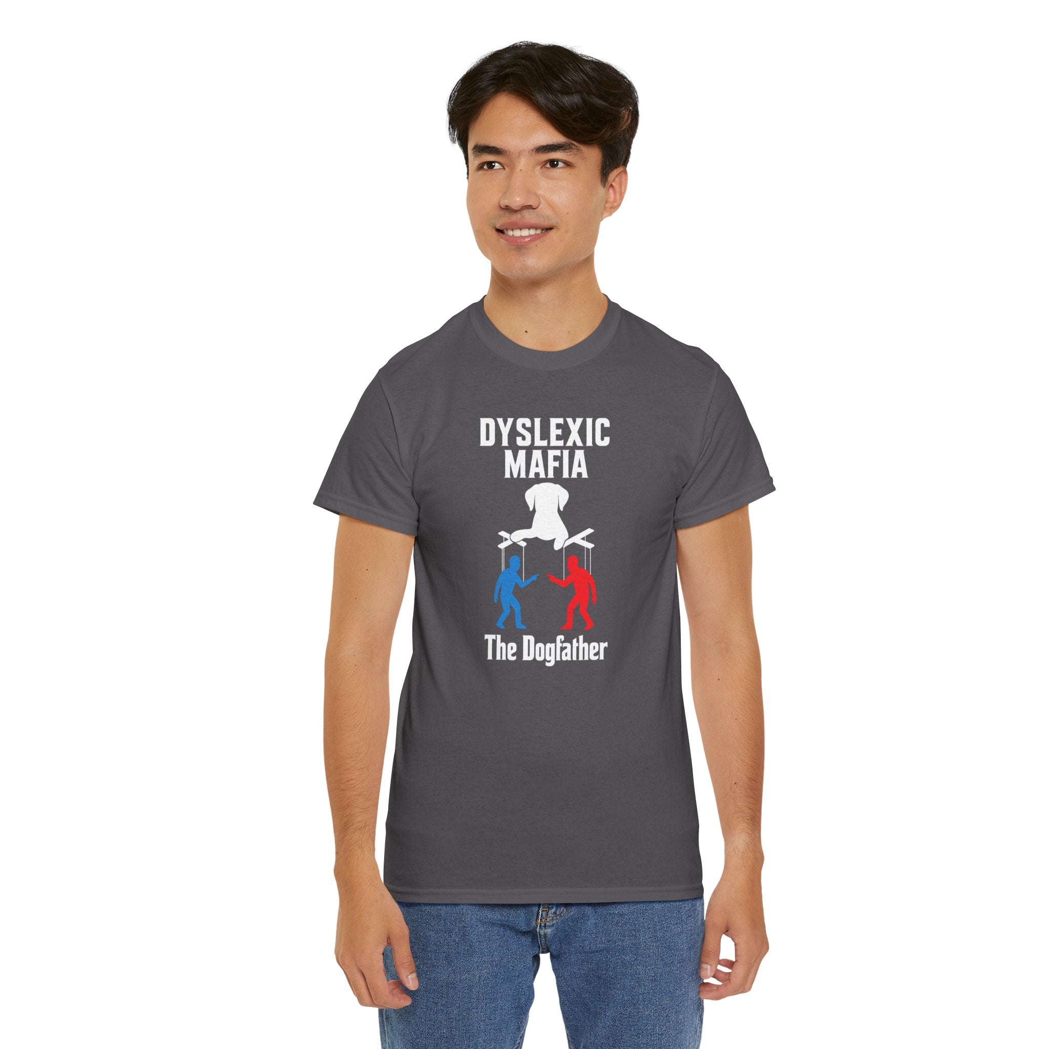 Funny Mafia Unisex Tee, Cool Graphic T-Shirt, Funny Gift for Dyslexics, Humor Tee, Casual Wear, Unique Statement Shirt
