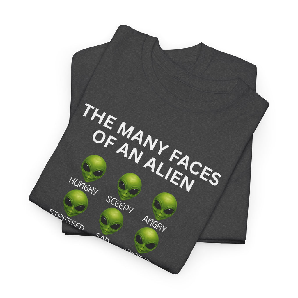 Unisex Alien Emotions Tee, Funny Graphic T-Shirt, Humor Gift for Nerds, Sci-Fi Apparel, Casual Wear for Fans