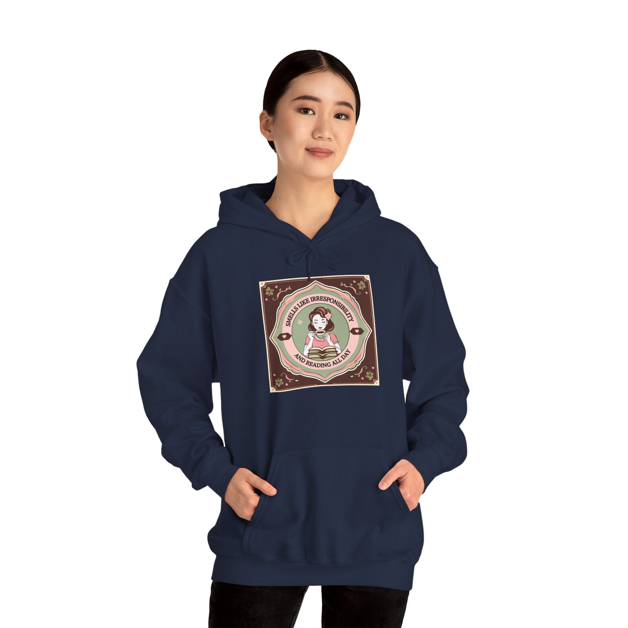 Cozy Unisex Hooded Sweatshirt with Cute Vintage Design - Perfect for Gift Giving, Casual Wear, Fall & Winter Comfort