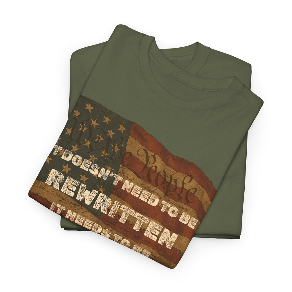 Patriotic Unisex Cotton Tee | Inspirational T-Shirt for Everyday Wear, Gifts, and Celebrations