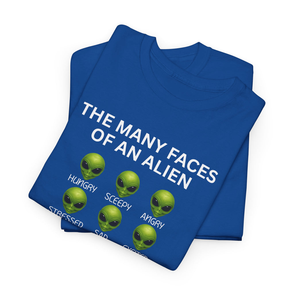 Unisex Alien Emotions Tee, Funny Graphic T-Shirt, Humor Gift for Nerds, Sci-Fi Apparel, Casual Wear for Fans