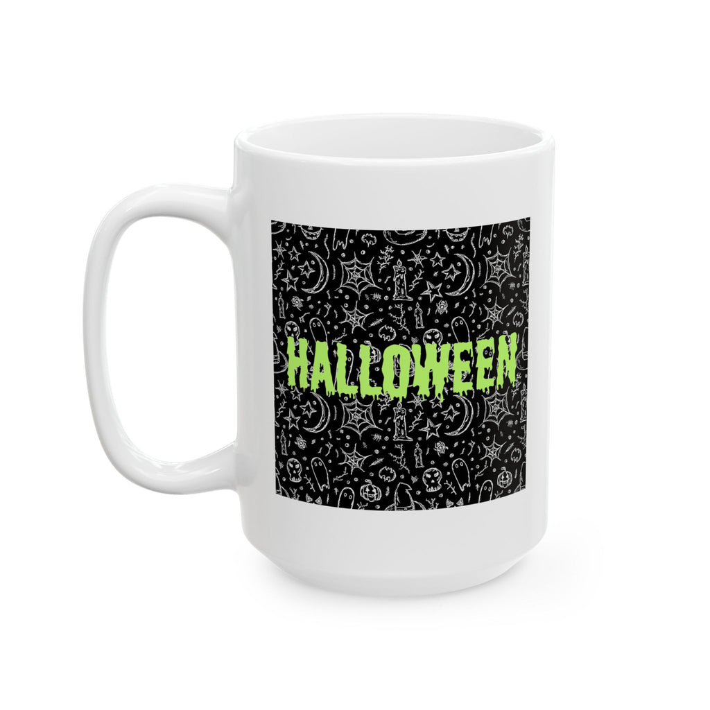 Spooky Halloween Ceramic Mug, Halloween Coffee Cup, Halloween Gift, Witchy Mug, Haunted House Drinkware, Spooky Season Kitchenware