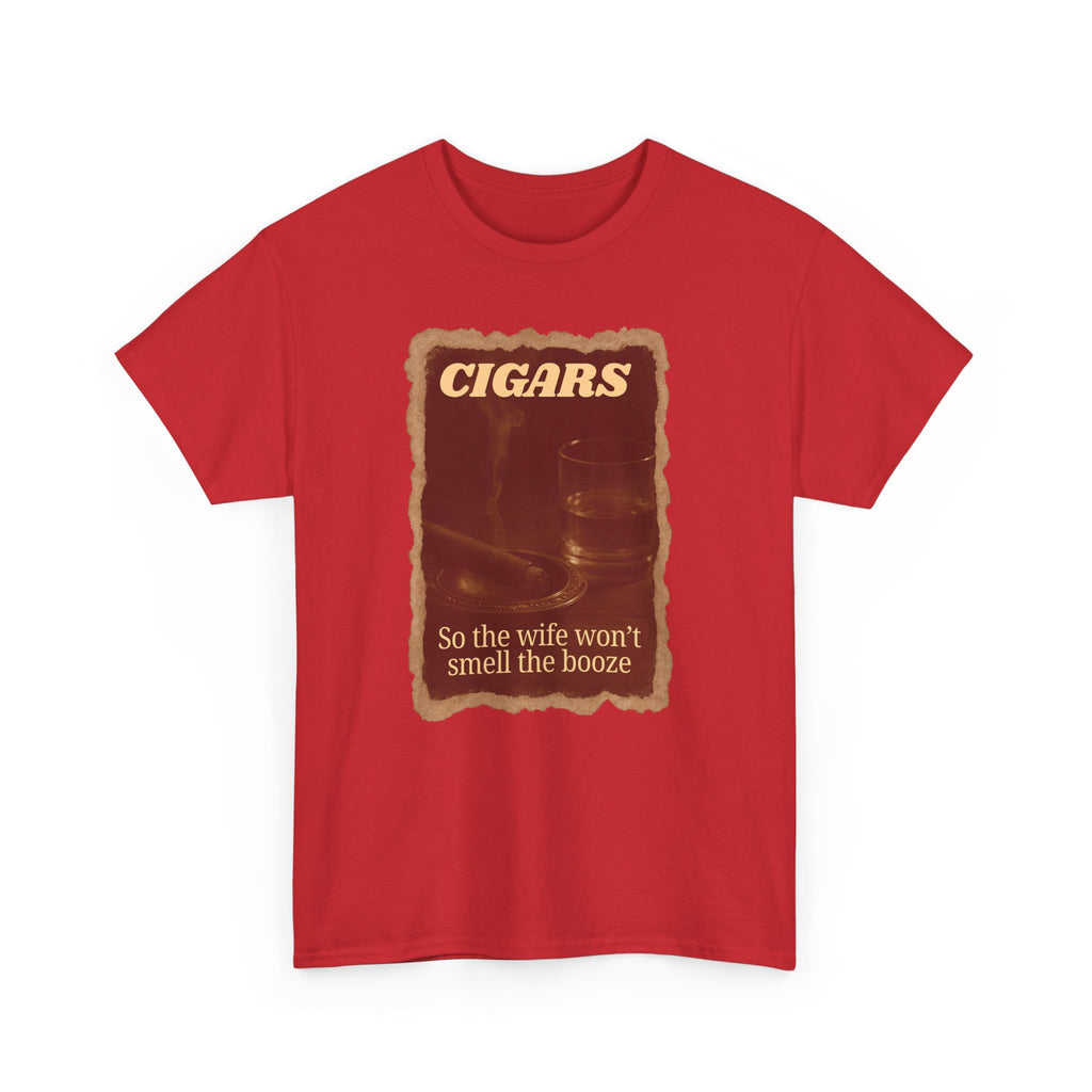 Cigar Theme Unisex Heavy Cotton T-shirt, Funny Gift for Men, Humor T-Shirt, Casual Wear, Birthday Gift, Father's Day