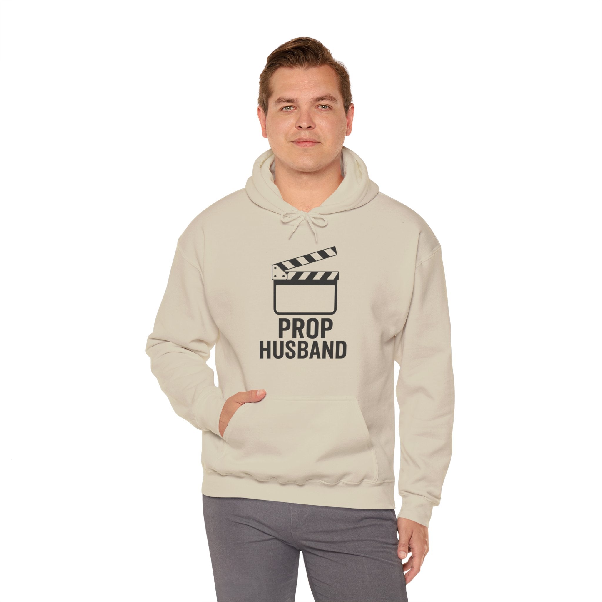 Prop Husband Hoodie — Funny Film Clapper Hooded Sweatshirt for Movie Lovers & Crew