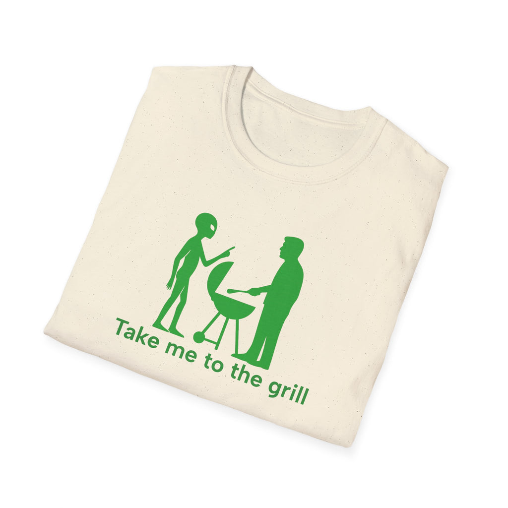 Grill Lovers Unisex T-Shirt, BBQ Gift, Funny Alien Shirt, Summer Vibes, Family Cookout Tee