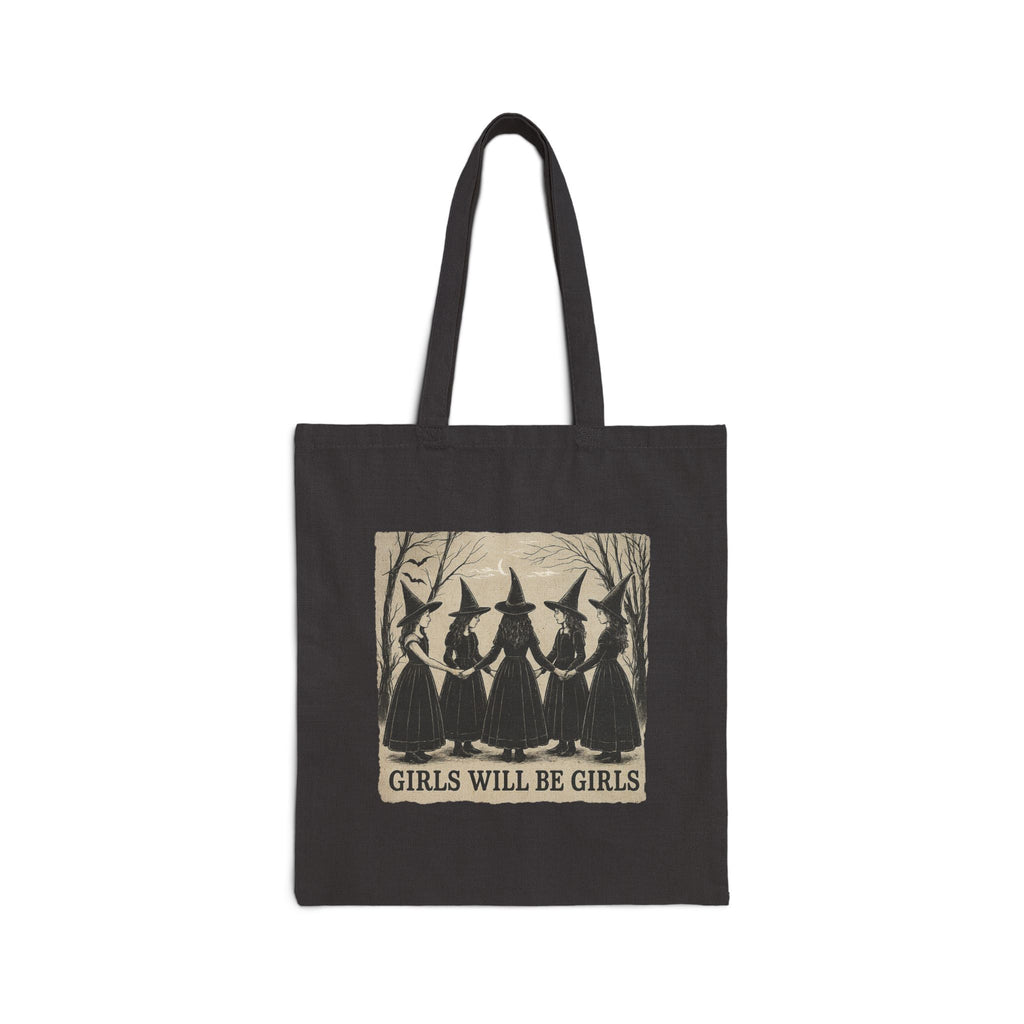 Witchy Girls Tote Bag | Halloween Shopping Bag, Eco-Friendly Tote, Gift for Witches, Witchcraft Accessory, Canvas Bag, Girls Night Out