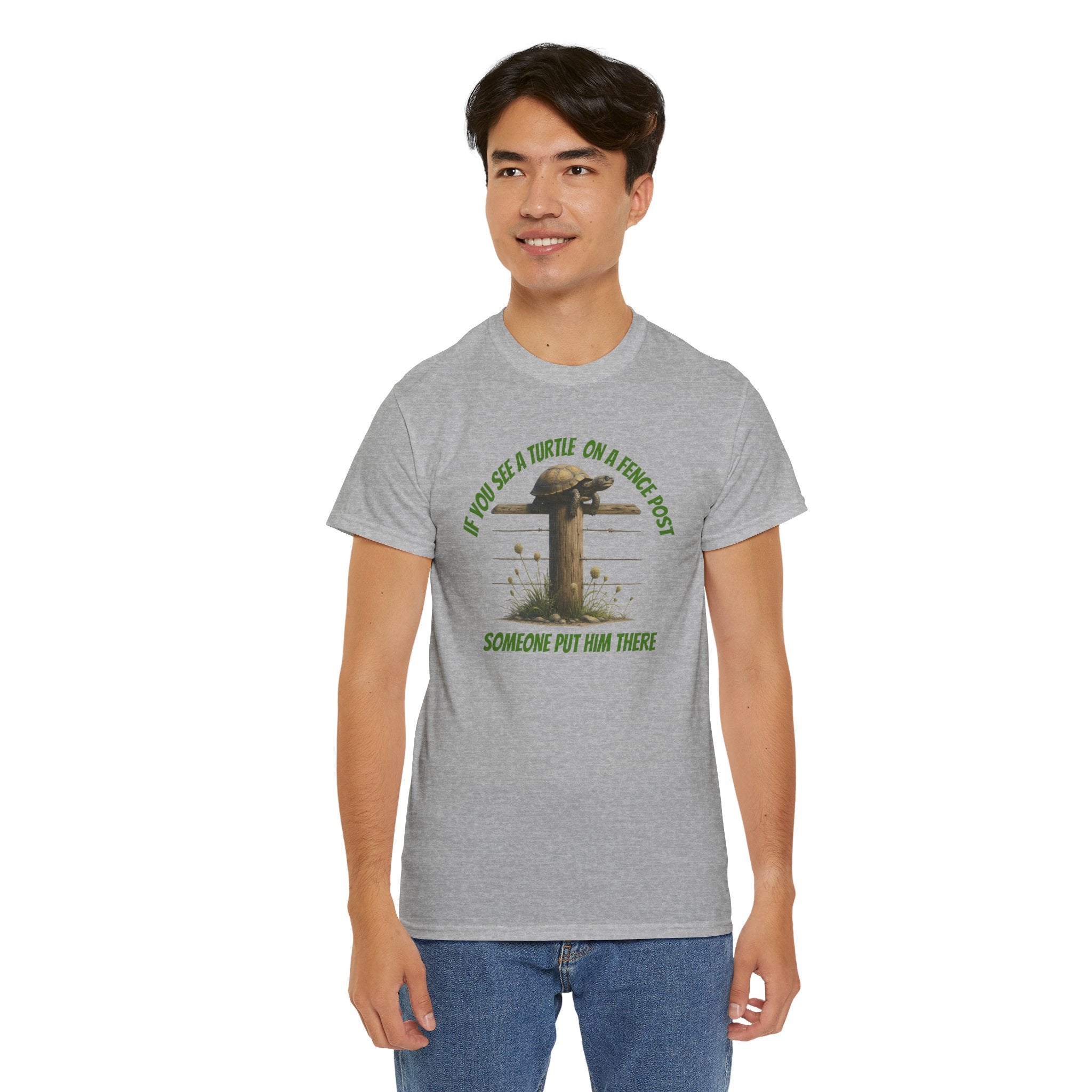 Whimsical Turtle Tee - Funny Animal T-Shirt, Gift for Nature Lovers, Deep Thoughts, Unique Casual Wear