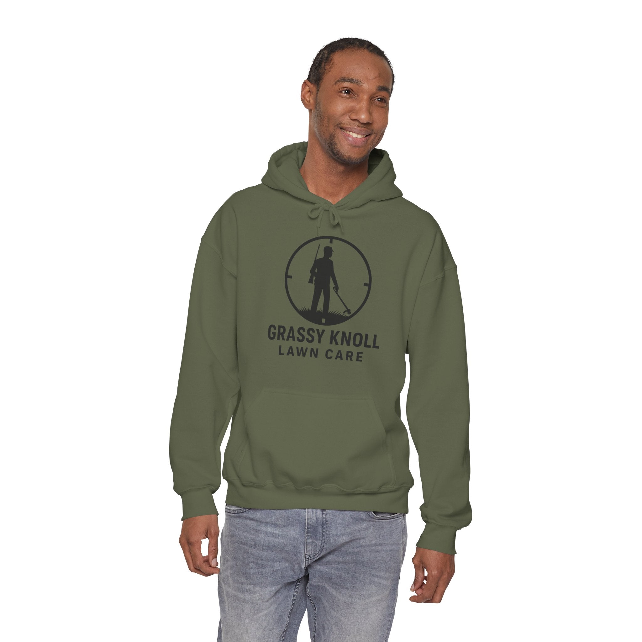 Grassy Knoll Lawn Care Hoodie – Logo Workwear Hooded Sweatshirt