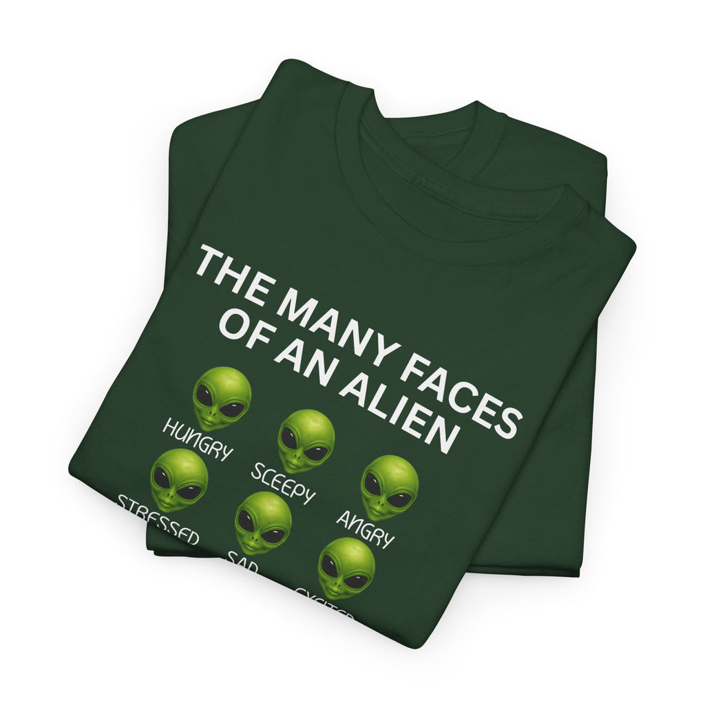 Unisex Alien Emotions Tee, Funny Graphic T-Shirt, Humor Gift for Nerds, Sci-Fi Apparel, Casual Wear for Fans