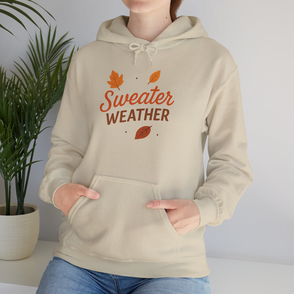 Sweater Weather Hoodie - Cozy Unisex Sweatshirt for Autumn Days, Fall Fashion, Comfortable Gift, Thanksgiving Apparel, Casual Wear