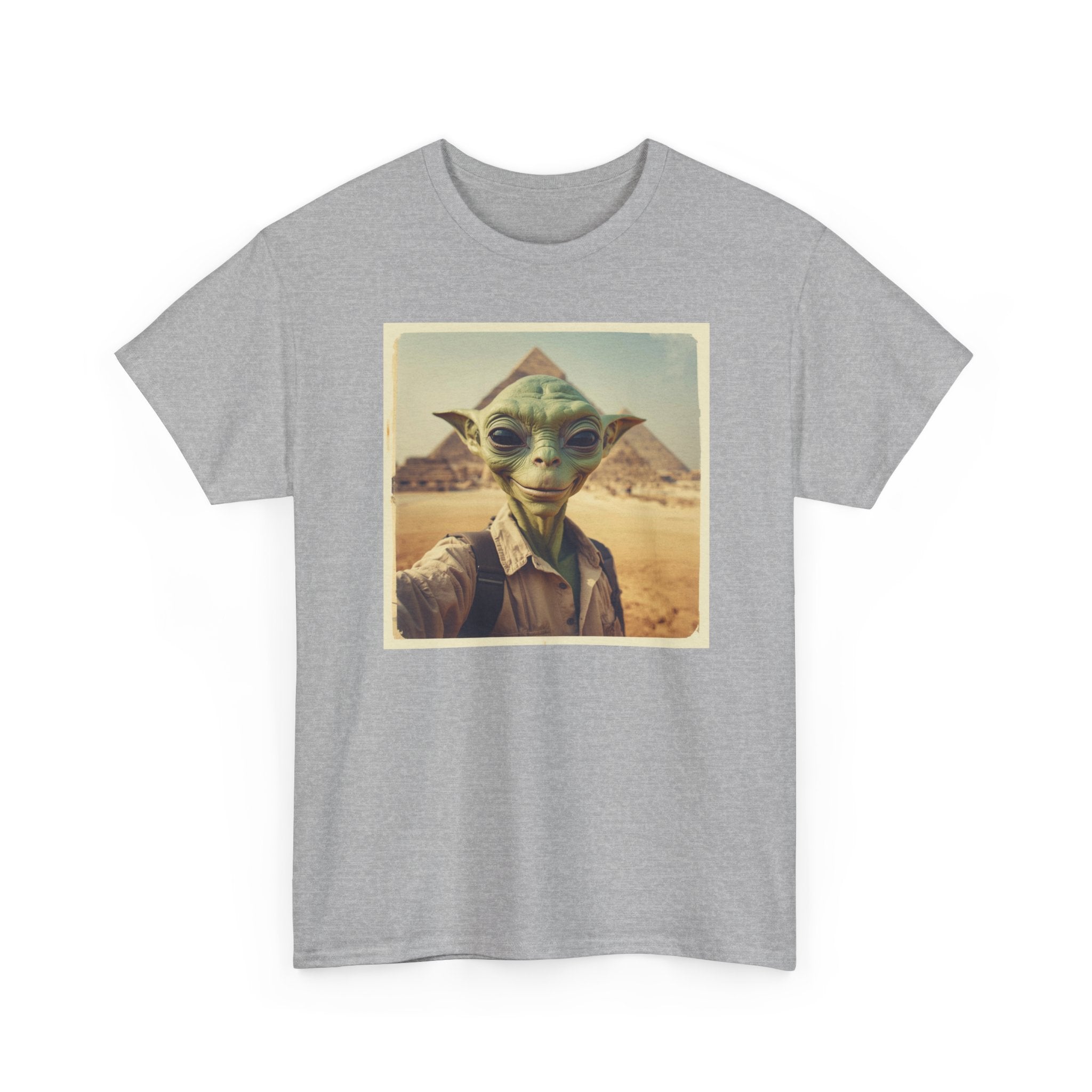 Alien Explorer at the Pyramids Graphic T-Shirt